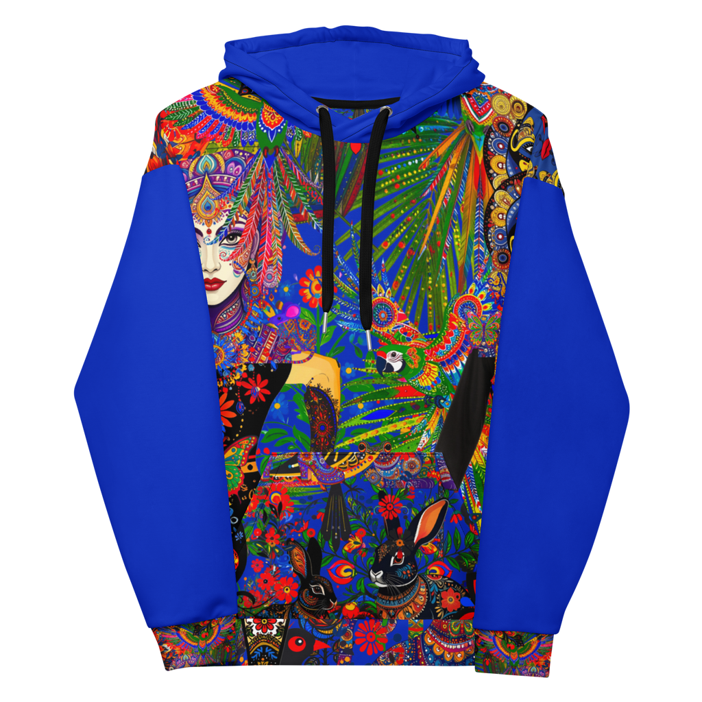 Unisex Hoodie mit Kapuze Folklore Dancer Tiefblau | Premium Streetwear Otto Strtwr