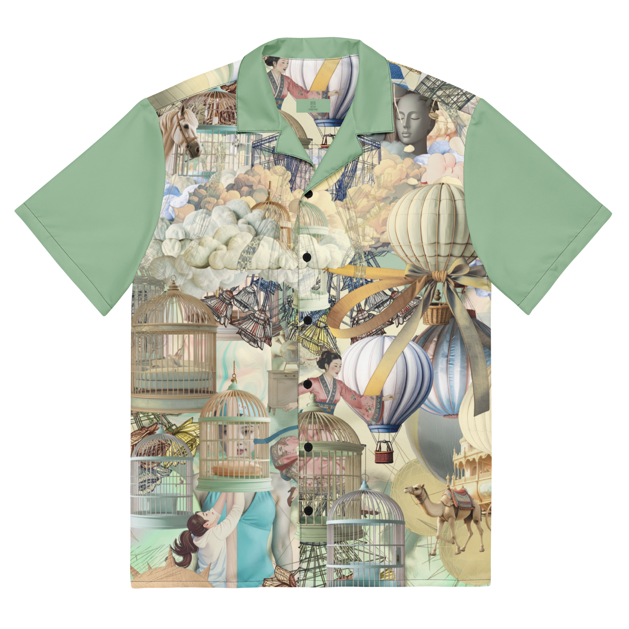 Unisex Oversize Hemd Ballon Dancer Zartgrün | Premium Streetwear Otto Strtwr