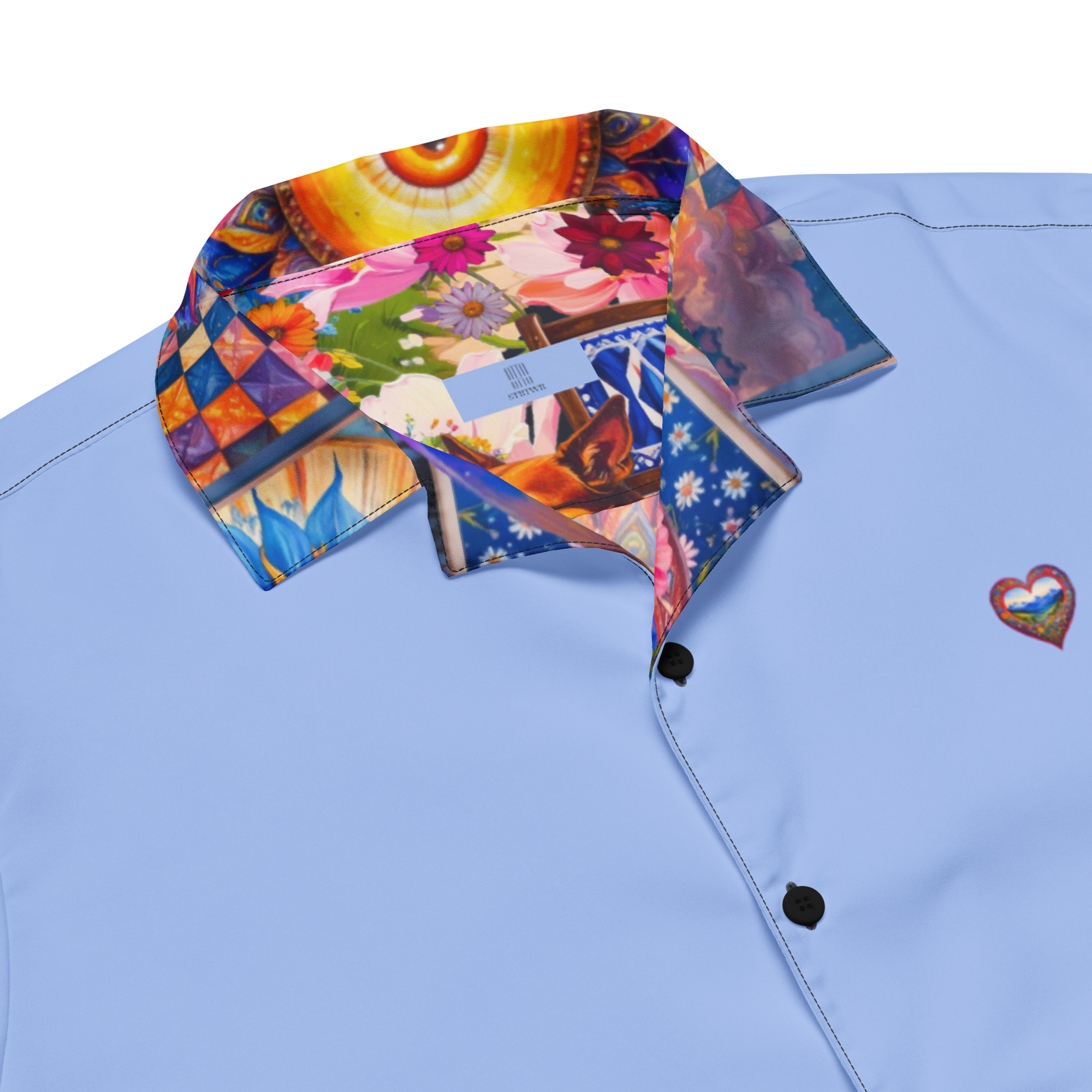 Unisex Oversize Hemd Bavarian Fever Hellblau | Premium Streetwear Otto Strtwr