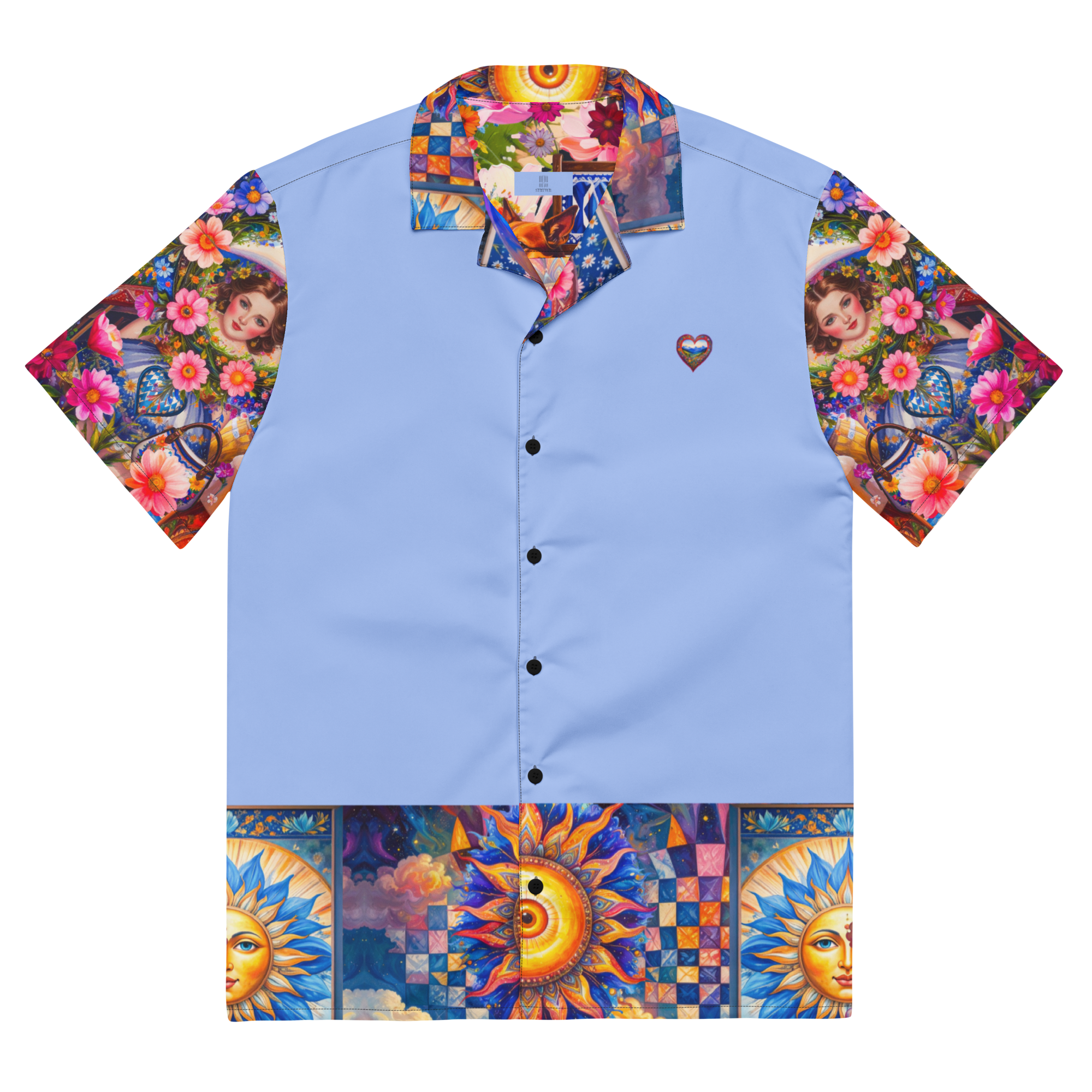 Unisex Oversize Hemd Bavarian Fever Hellblau | Premium Streetwear Otto Strtwr