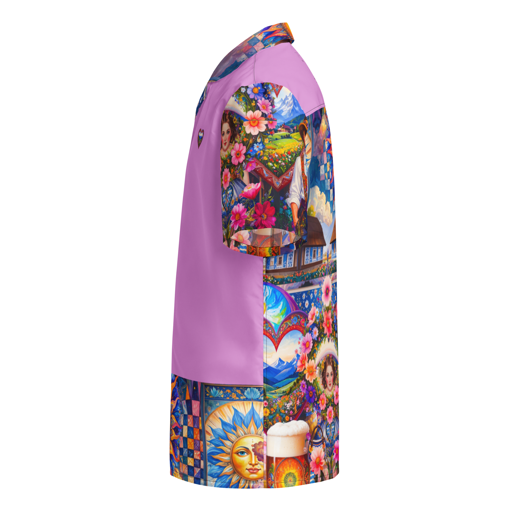 Unisex Oversize Hemd Bavarian Fever Pink | Premium Streetwear Otto Strtwr