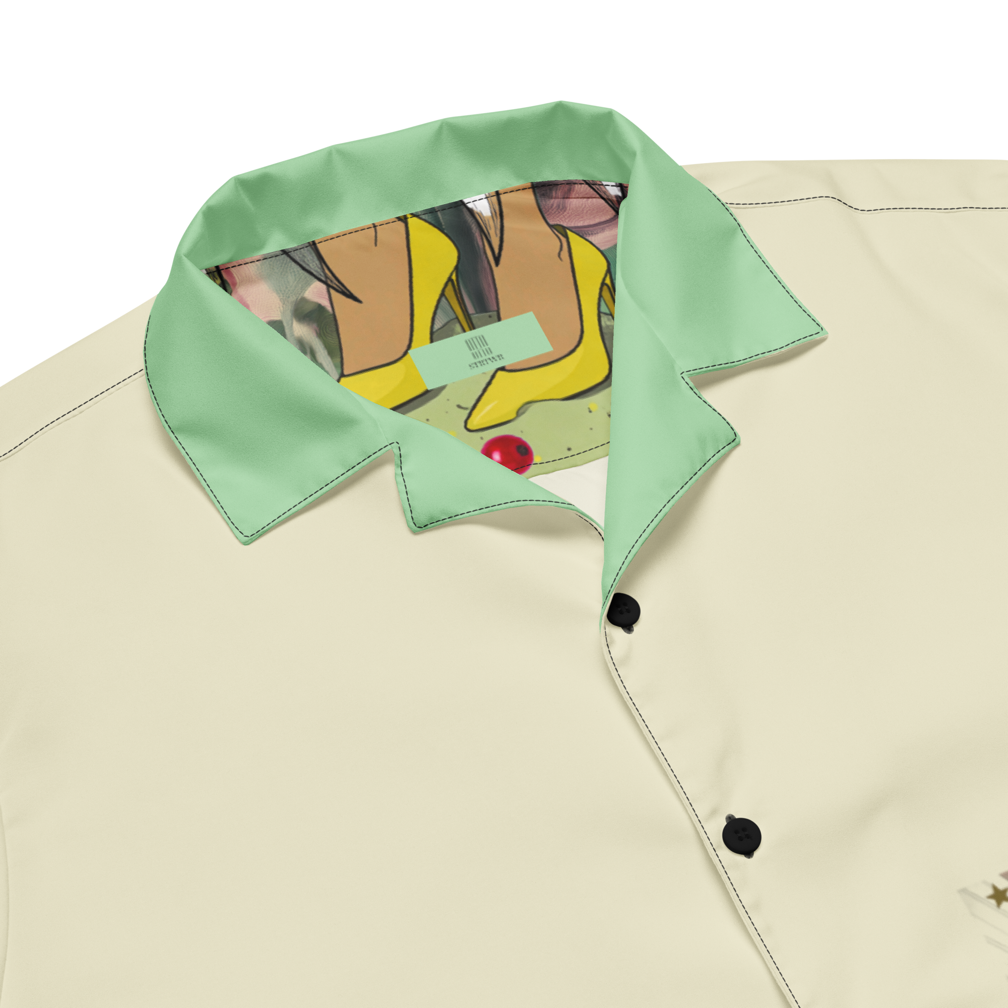 Unisex Oversize Hemd Bubble Gum Business Creme | Premium Streetwear Otto Strtwr