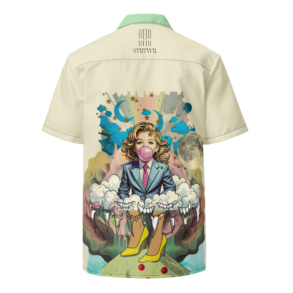 Unisex Oversize Hemd Bubble Gum Business Creme | Premium Streetwear Otto Strtwr