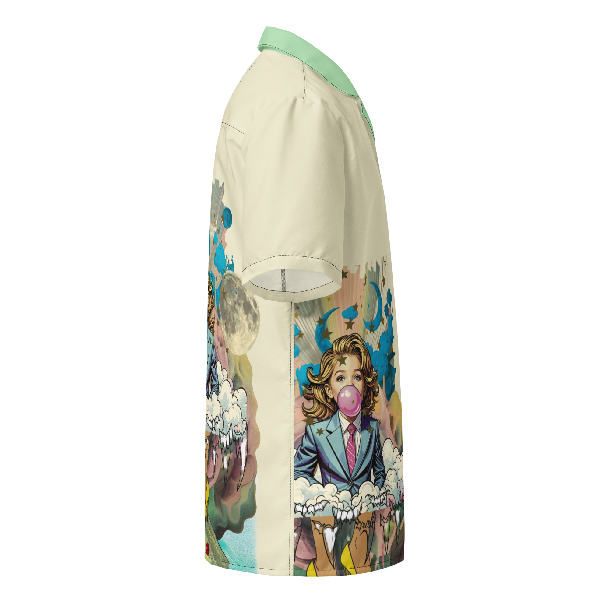 Unisex Oversize Hemd Bubble Gum Business Creme | Premium Streetwear Otto Strtwr