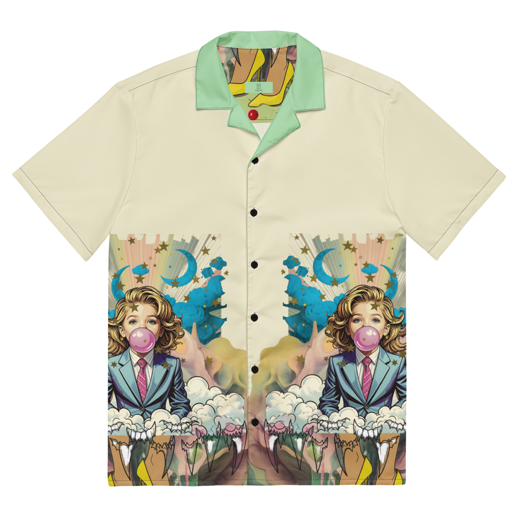 Unisex Oversize Hemd Bubble Gum Business Creme | Premium Streetwear Otto Strtwr