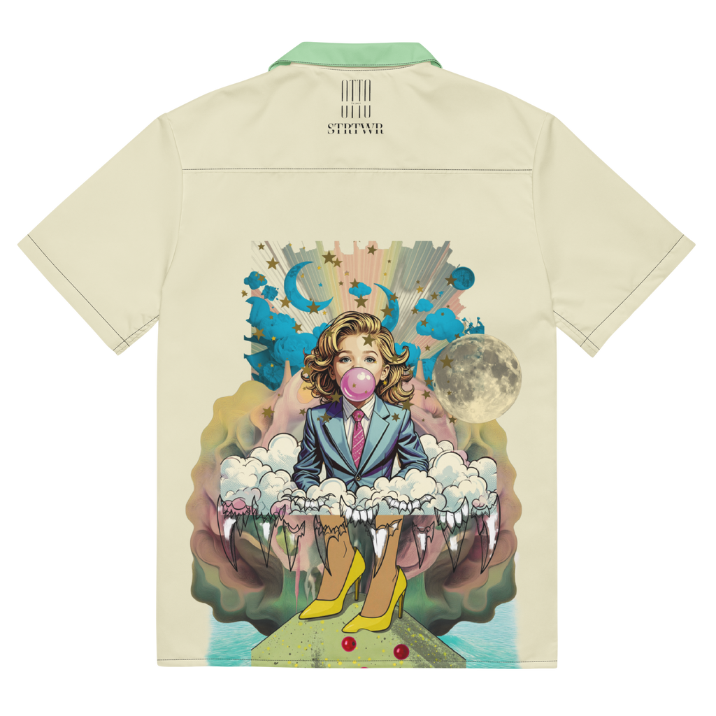 Unisex Oversize Hemd Bubble Gum Business Creme | Premium Streetwear Otto Strtwr