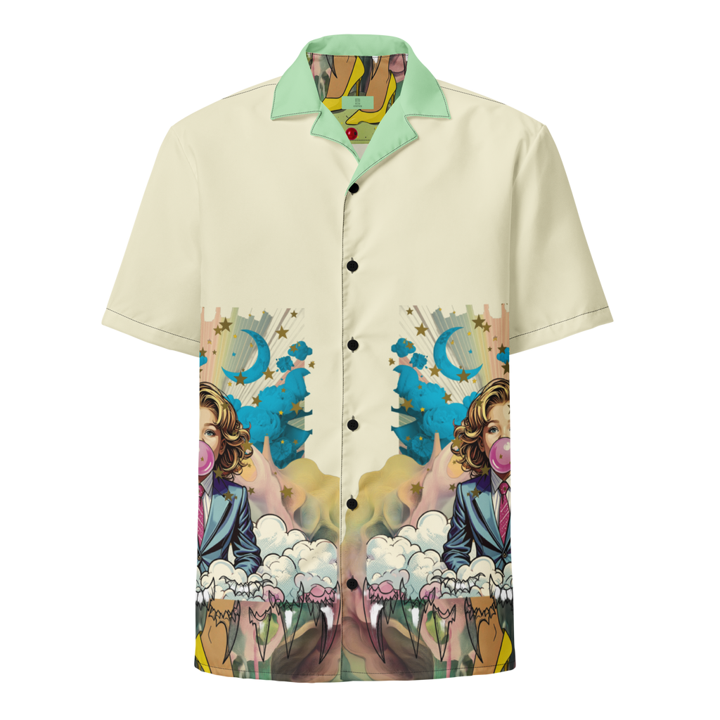 Unisex Oversize Hemd Bubble Gum Business Creme | Premium Streetwear Otto Strtwr