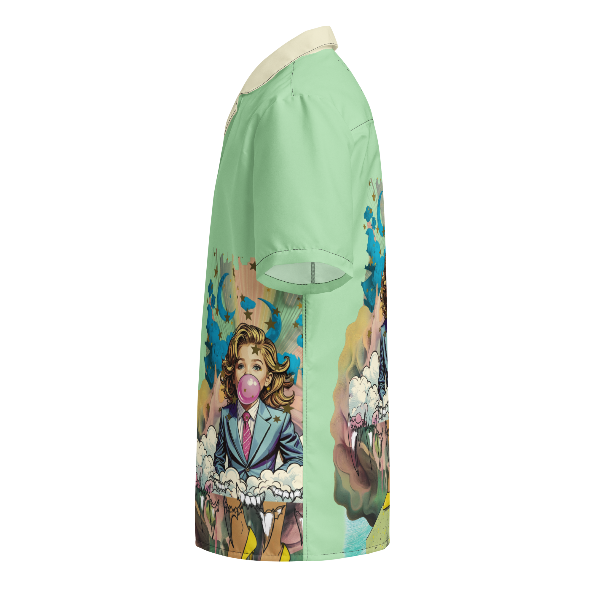 Unisex Oversize Hemd Bubble Gum Business Mint | Premium Streetwear Otto Strtwr