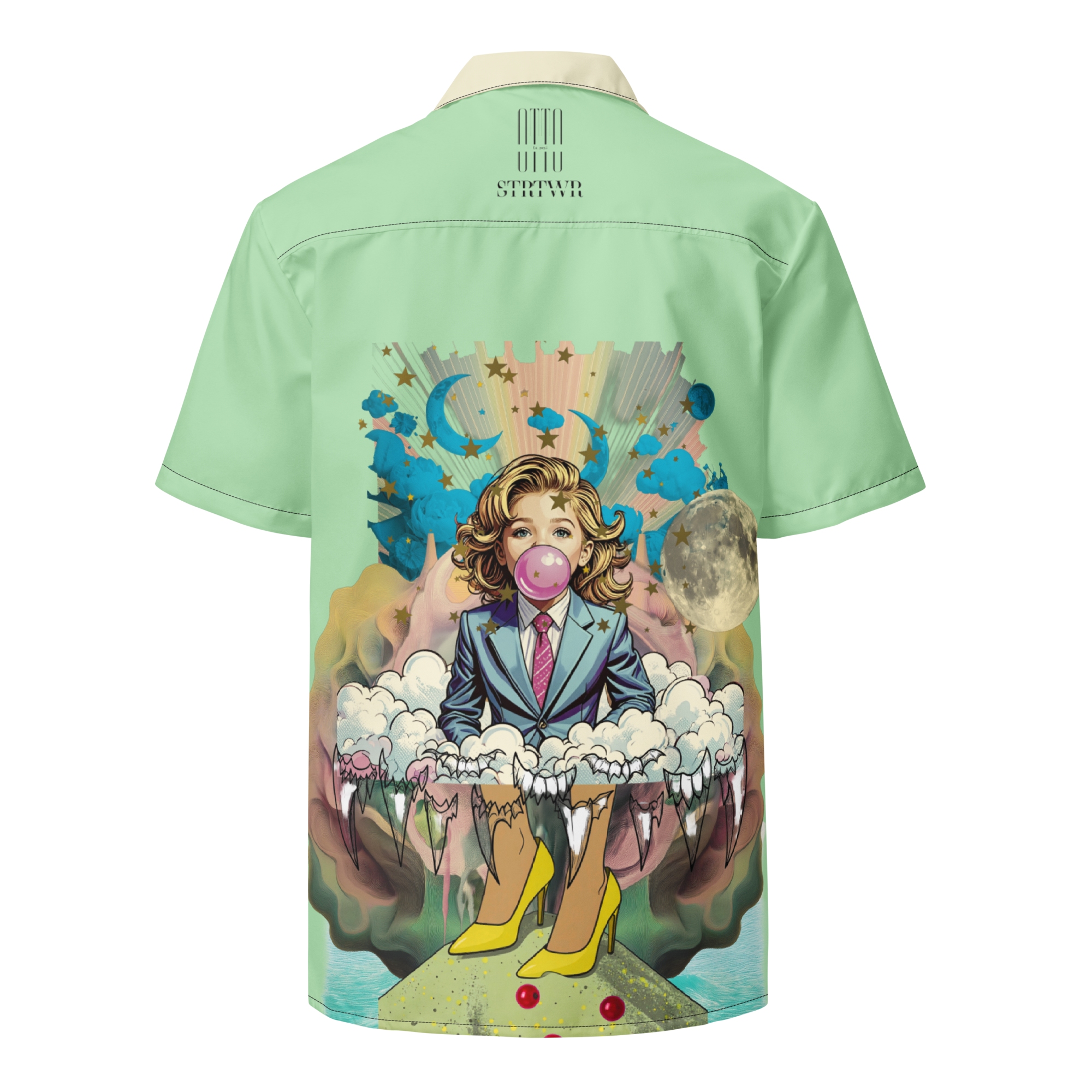 Unisex Oversize Hemd Bubble Gum Business Mint | Premium Streetwear Otto Strtwr