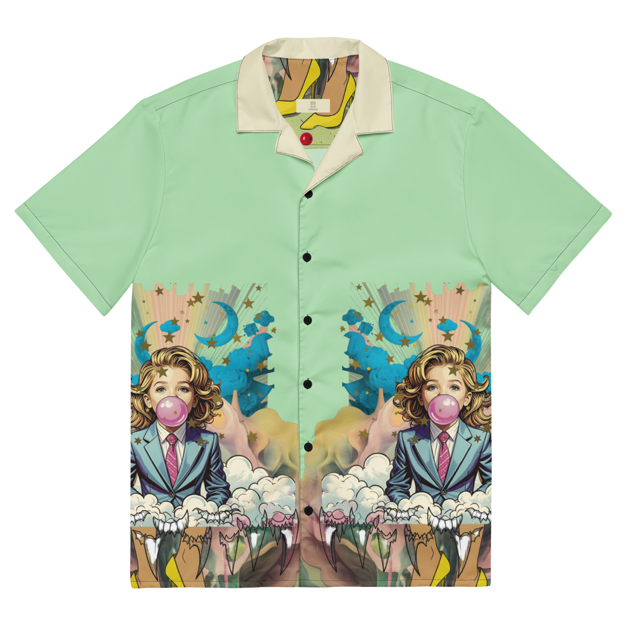 Unisex Oversize Hemd Bubble Gum Business Mint | Premium Streetwear Otto Strtwr