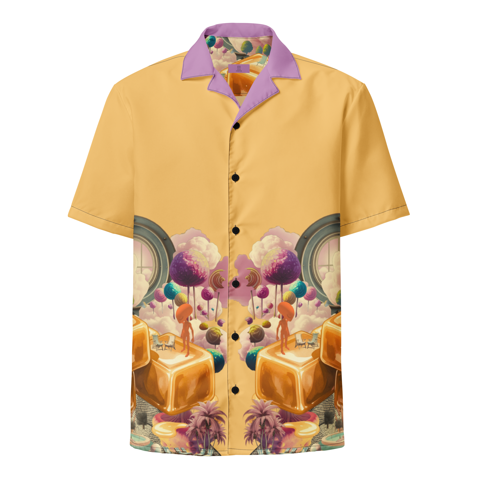 Unisex Oversize Hemd Caramel Alien Apricot | Premium Streetwear Otto Strtwr