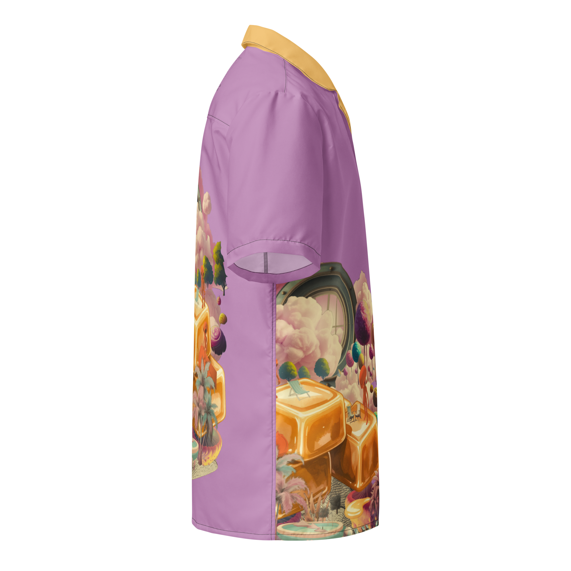 Unisex Oversize Hemd Caramel Alien Flieder | Premium Streetwear Otto Strtwr