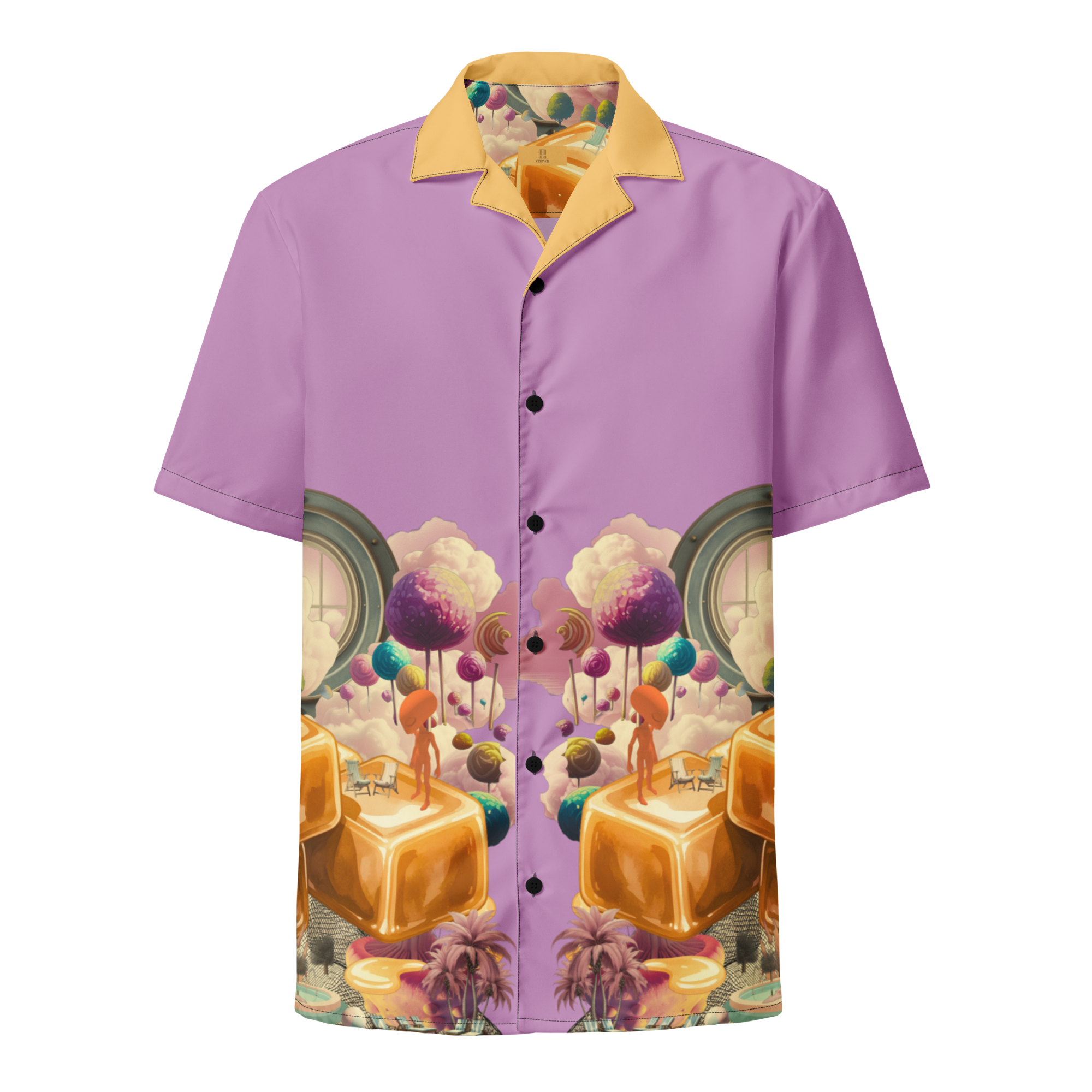 Unisex Oversize Hemd Caramel Alien Flieder | Premium Streetwear Otto Strtwr