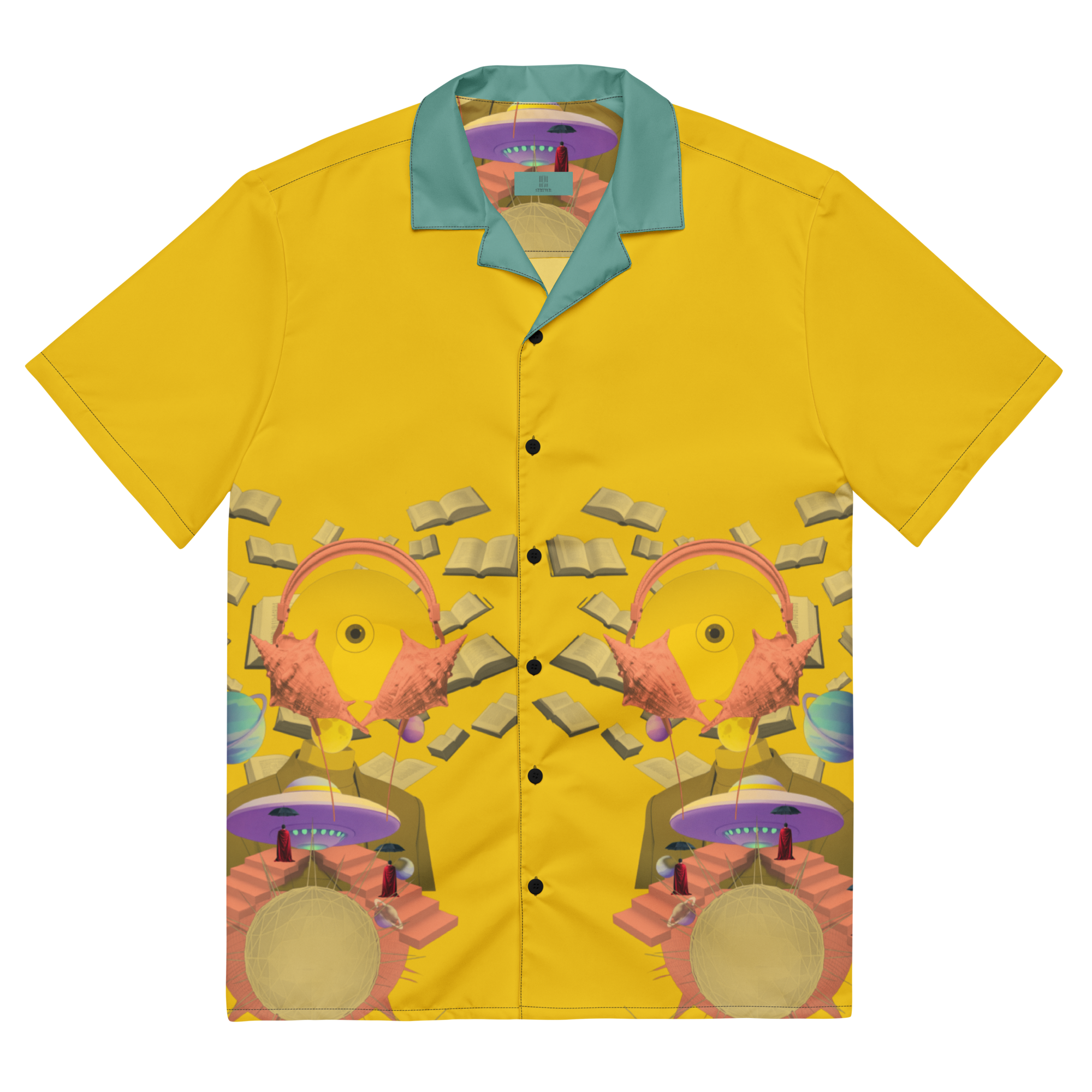 Unisex Oversize Hemd Poetry Of Sea Gelb | Premium Streetwear Otto Strtwr