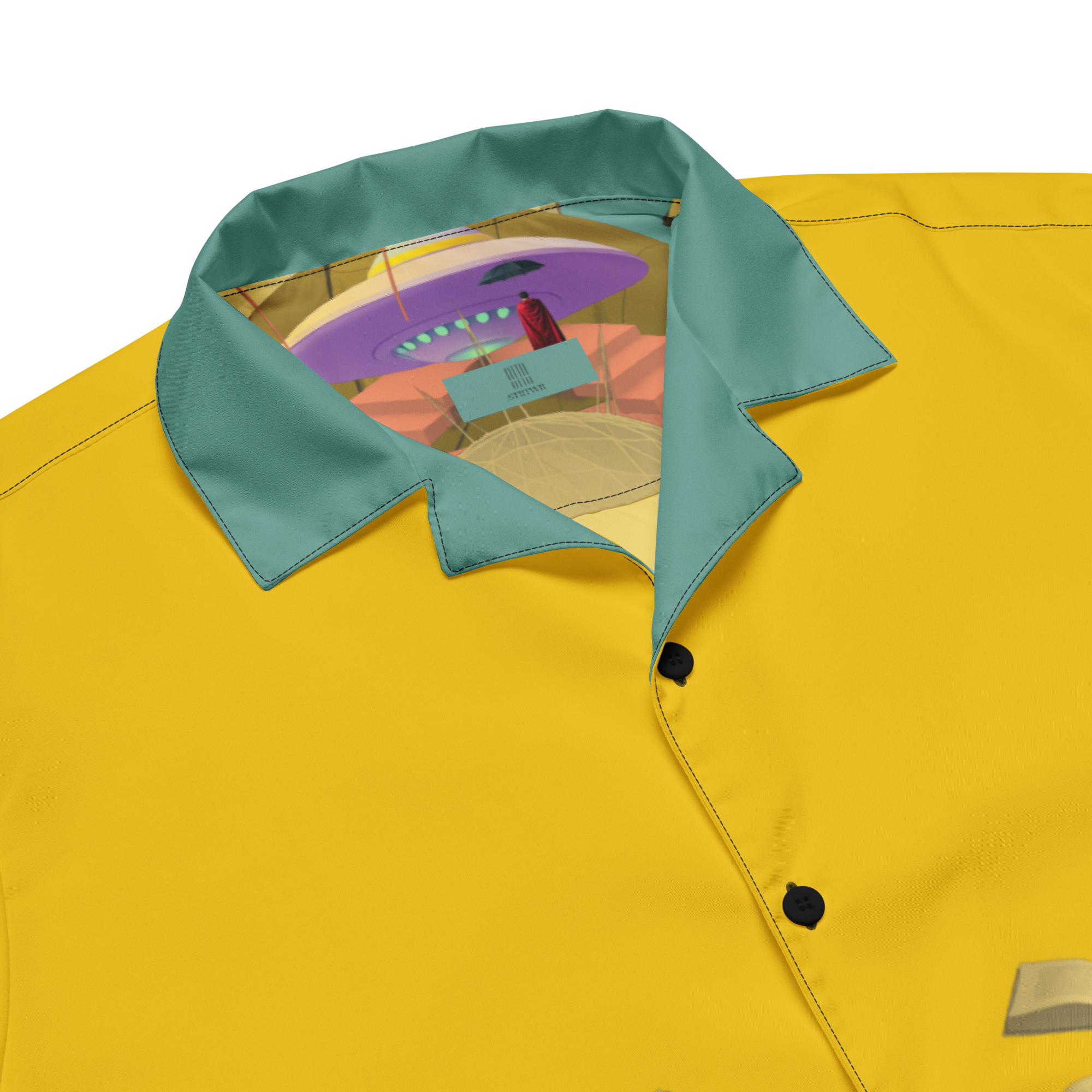 Unisex Oversize Hemd Poetry Of Sea Gelb | Premium Streetwear Otto Strtwr