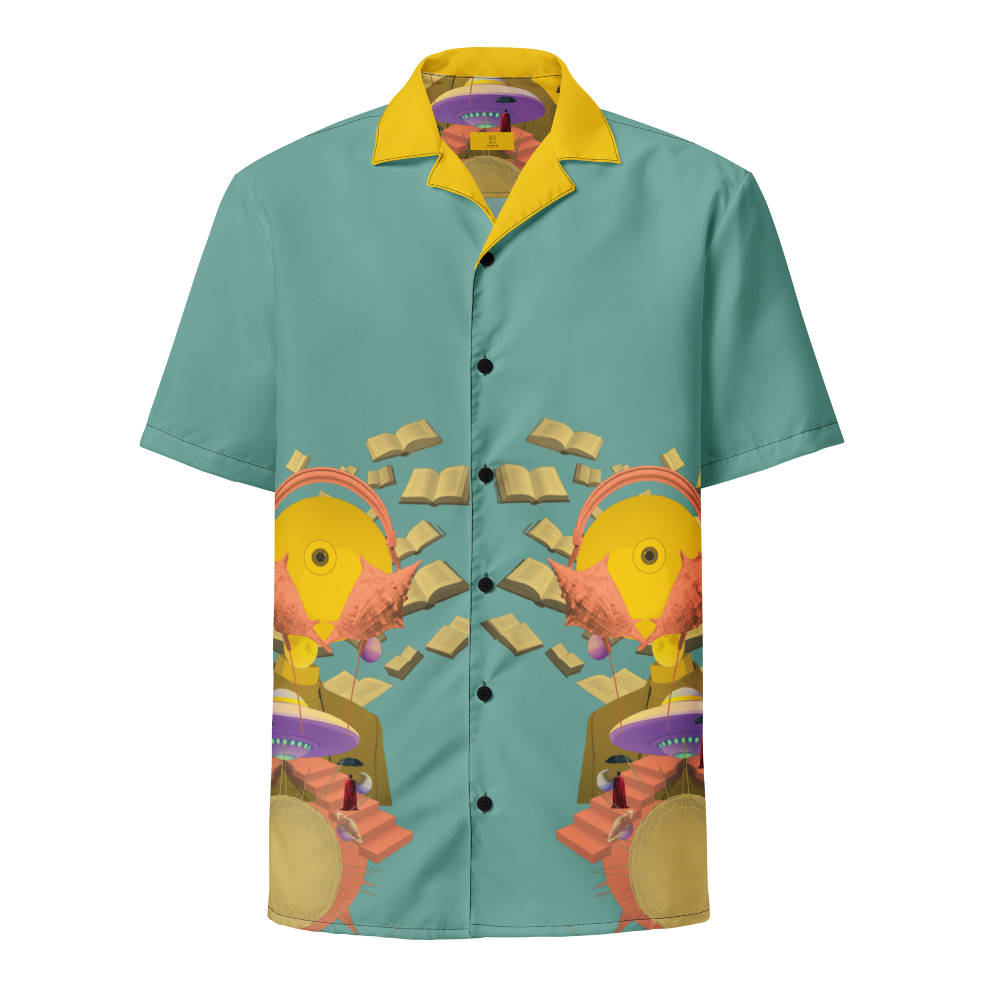 Unisex Oversize Hemd Poetry Of Sea Helles Petrol | Premium Streetwear Otto Strtwr