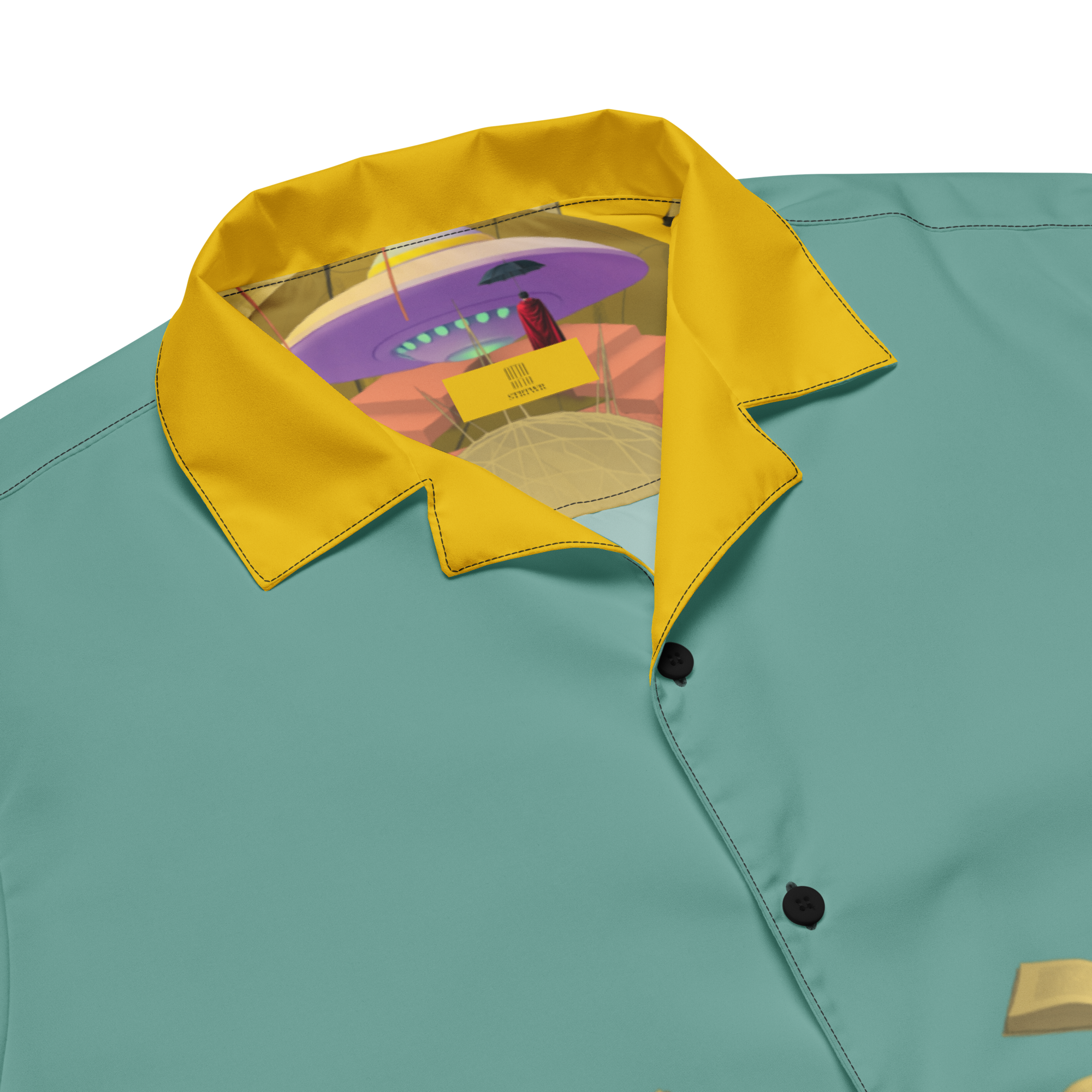 Unisex Oversize Hemd Poetry Of Sea Helles Petrol | Premium Streetwear Otto Strtwr