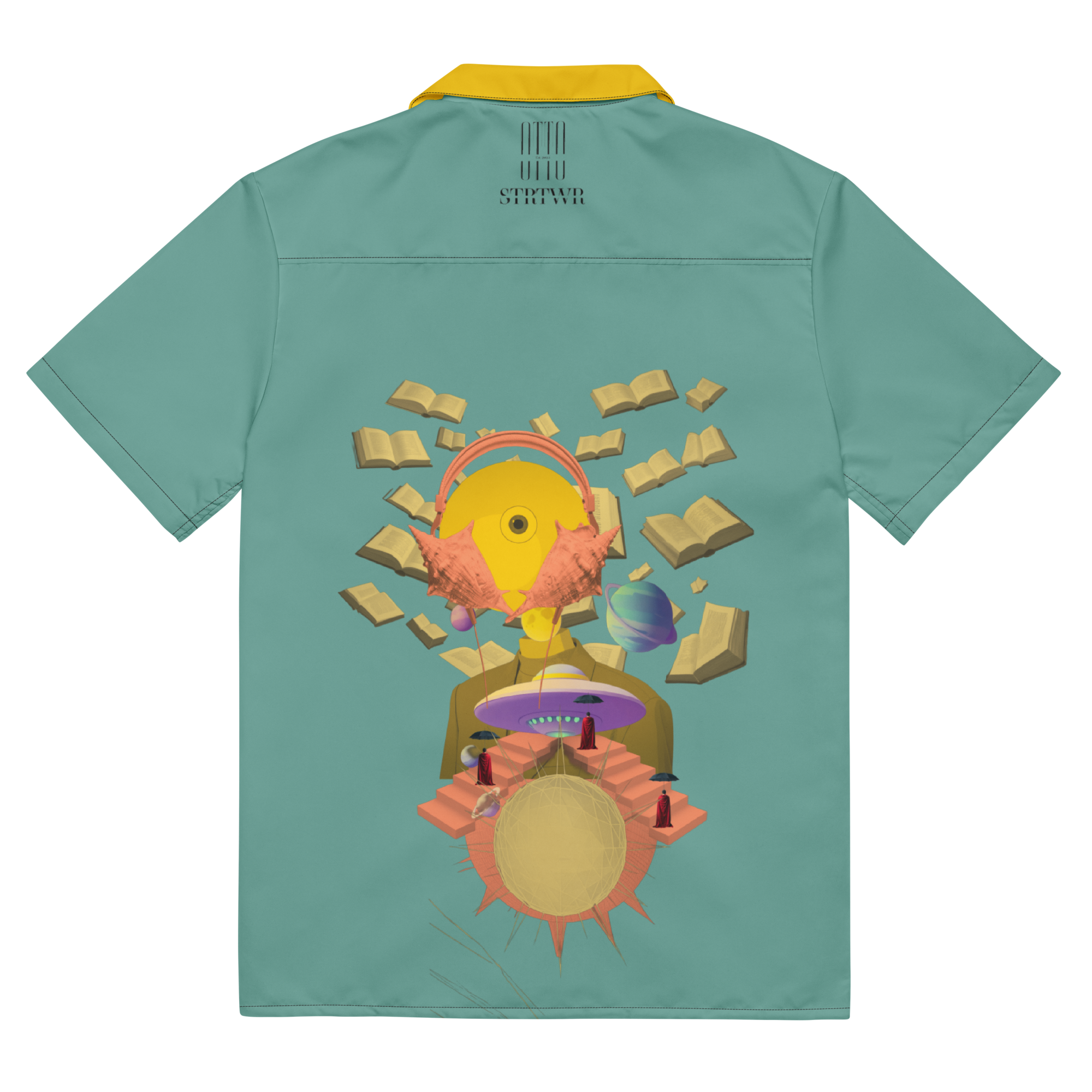 Unisex Oversize Hemd Poetry Of Sea Helles Petrol | Premium Streetwear Otto Strtwr