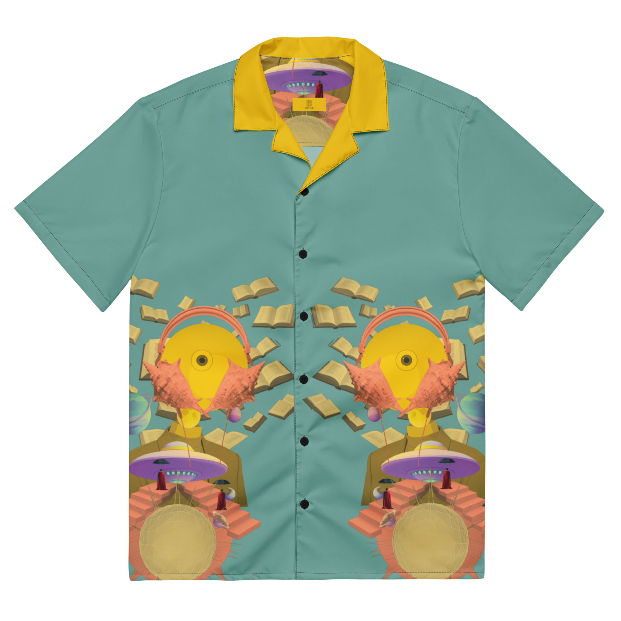 Unisex Oversize Hemd Poetry Of Sea Helles Petrol | Premium Streetwear Otto Strtwr