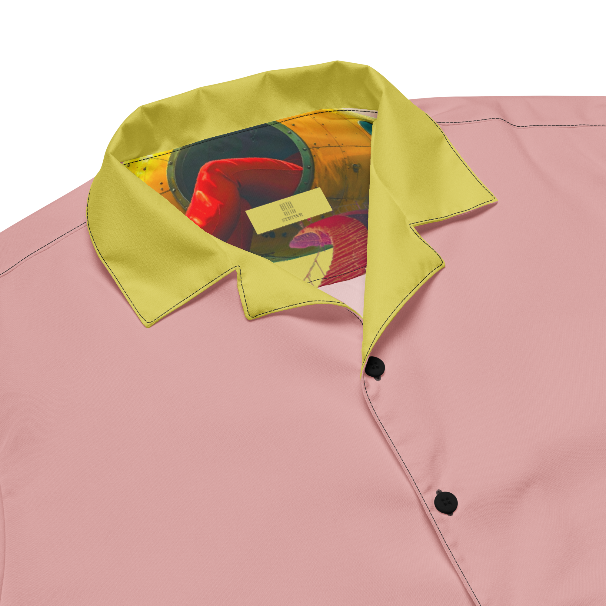 Unisex Oversize Hemd Yellow Submarine Rosa | Premium Streetwear Otto Strtwr