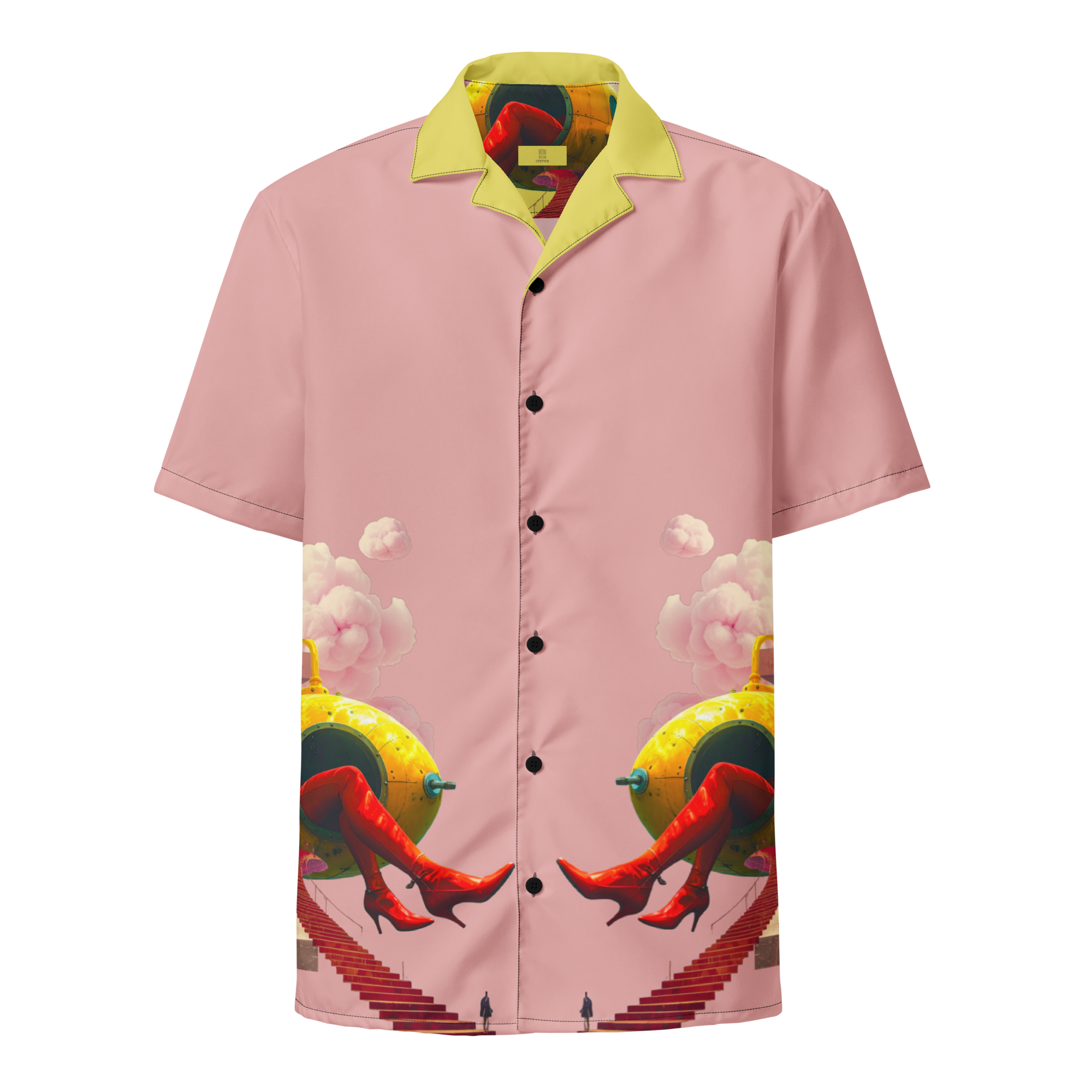 Unisex Oversize Hemd Yellow Submarine Rosa | Premium Streetwear Otto Strtwr