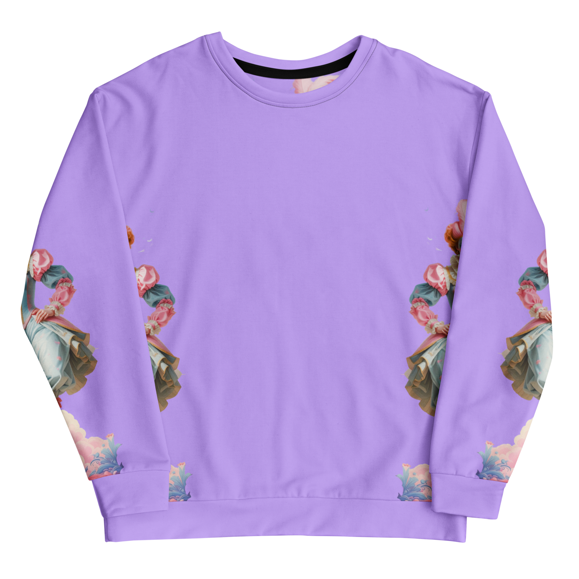 Unisex Sweatshirt Rokoko Harlekin Pastell Lila | Otto Strtwr