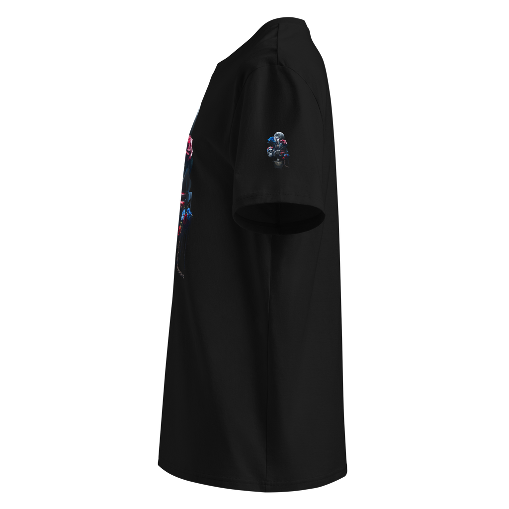 Unisex T-shirt aus Bio-baumwolle Midnight Jester – Film Noir Joker Design | Otto Strtwr