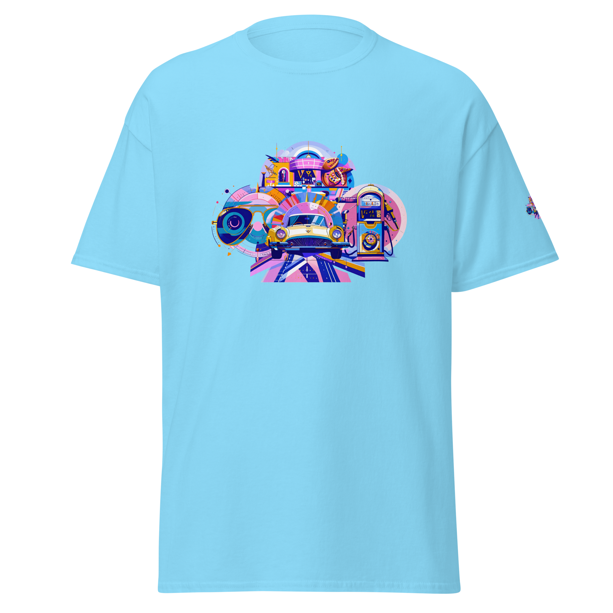 Unisex T-shirt Roadside Diner – Retro Americana Print | Otto Strtwr