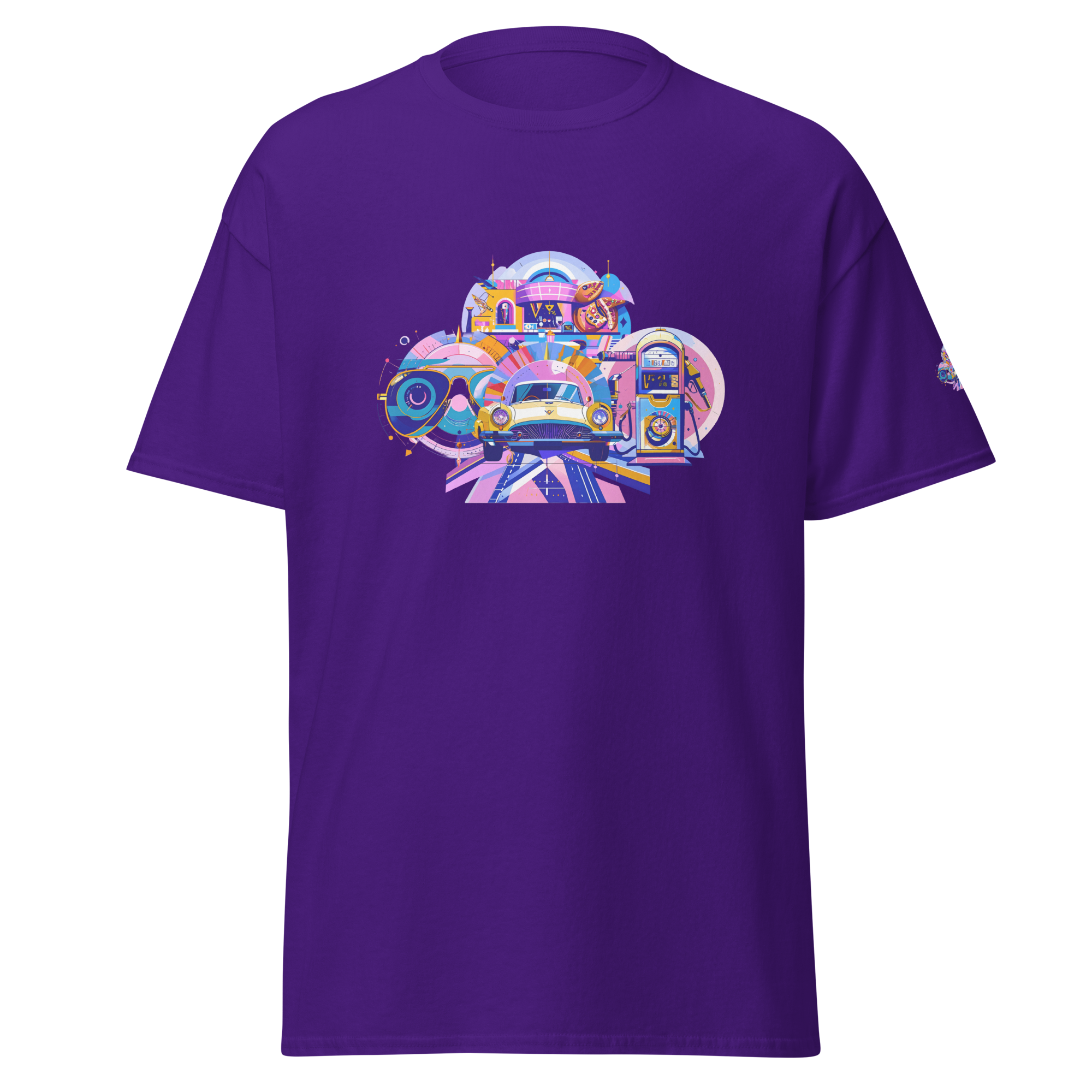 Unisex T-shirt Roadside Diner – Retro Americana Print | Otto Strtwr