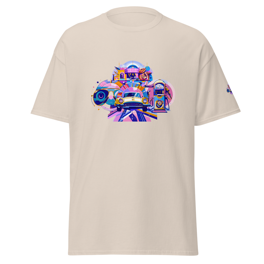 Unisex T-shirt Roadside Diner – Retro Americana Print | Otto Strtwr