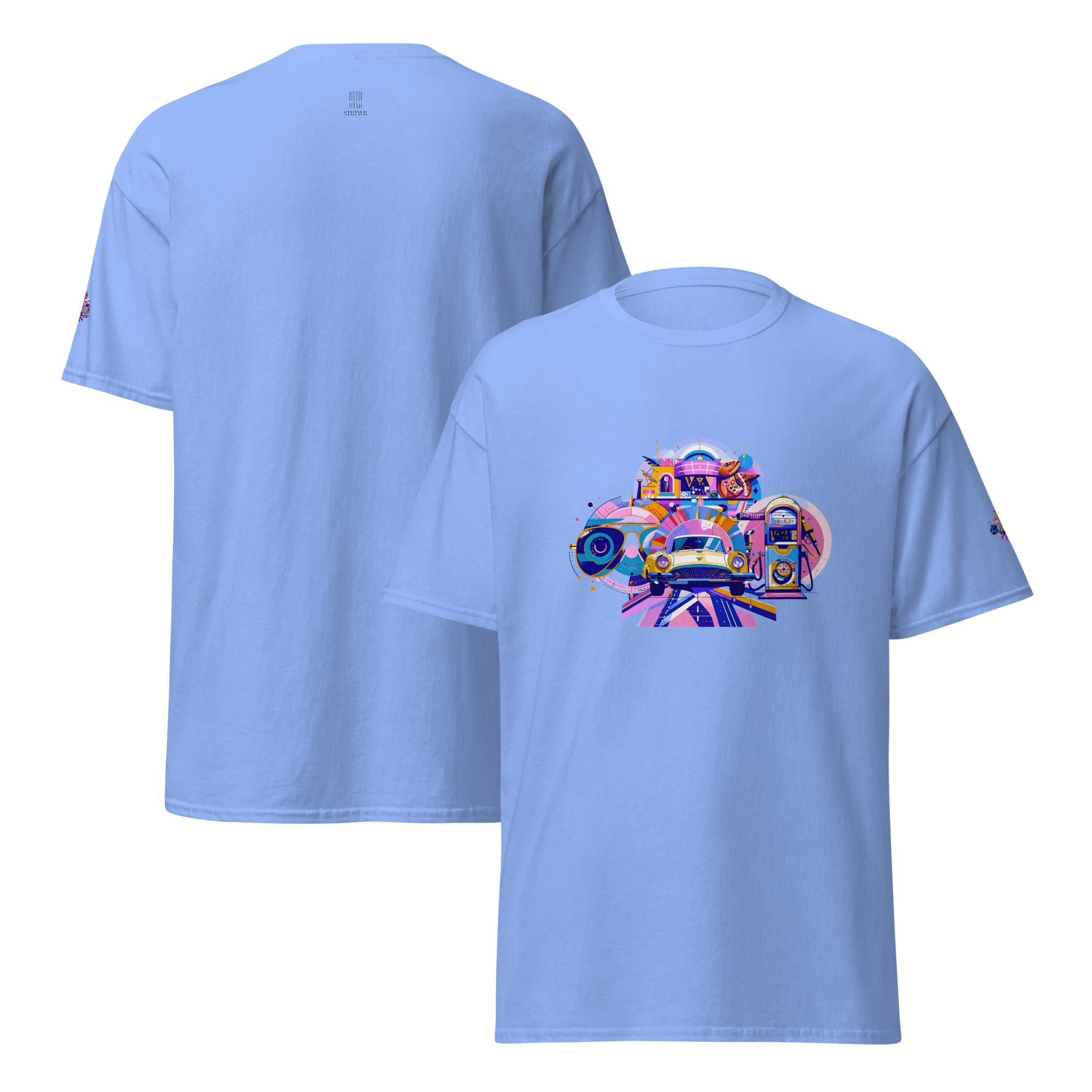 Unisex T-shirt Roadside Diner – Retro Americana Print | Otto Strtwr