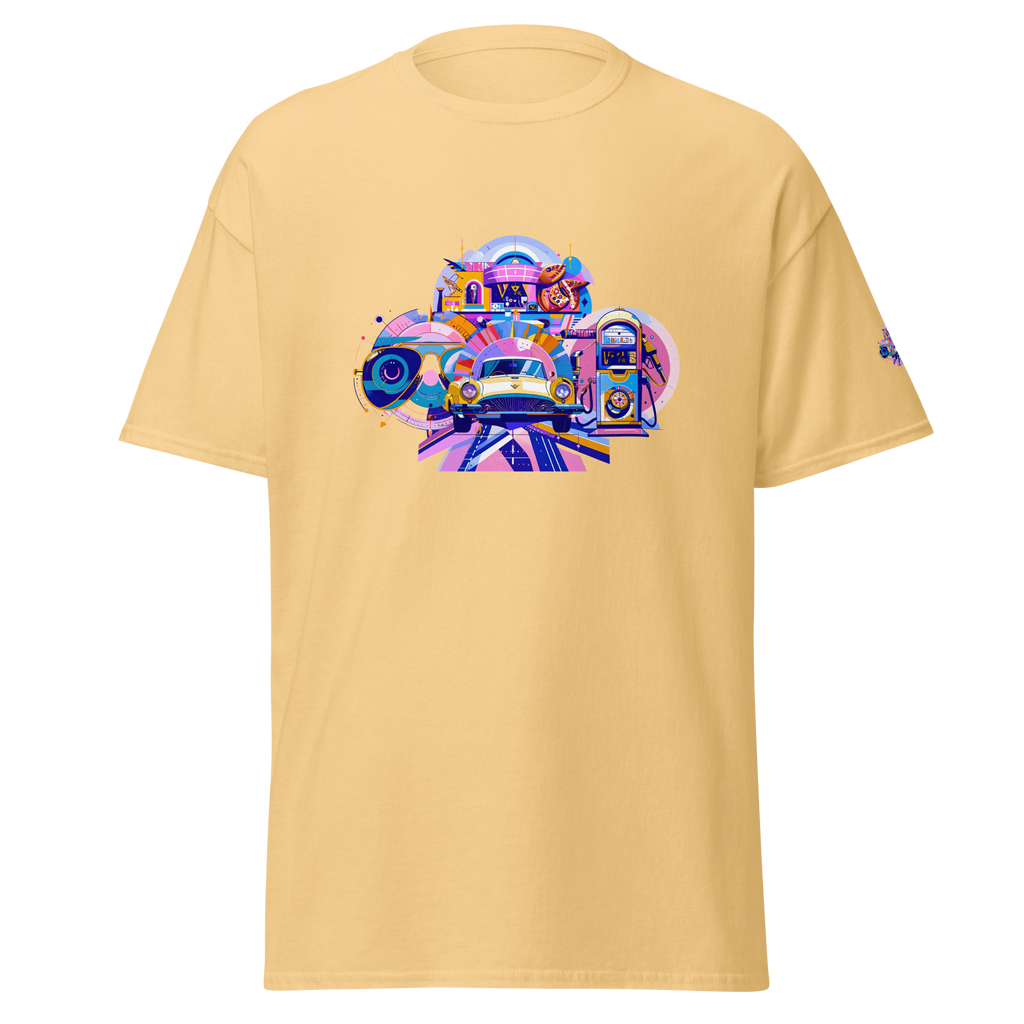 Unisex T-shirt Roadside Diner – Retro Americana Print | Otto Strtwr