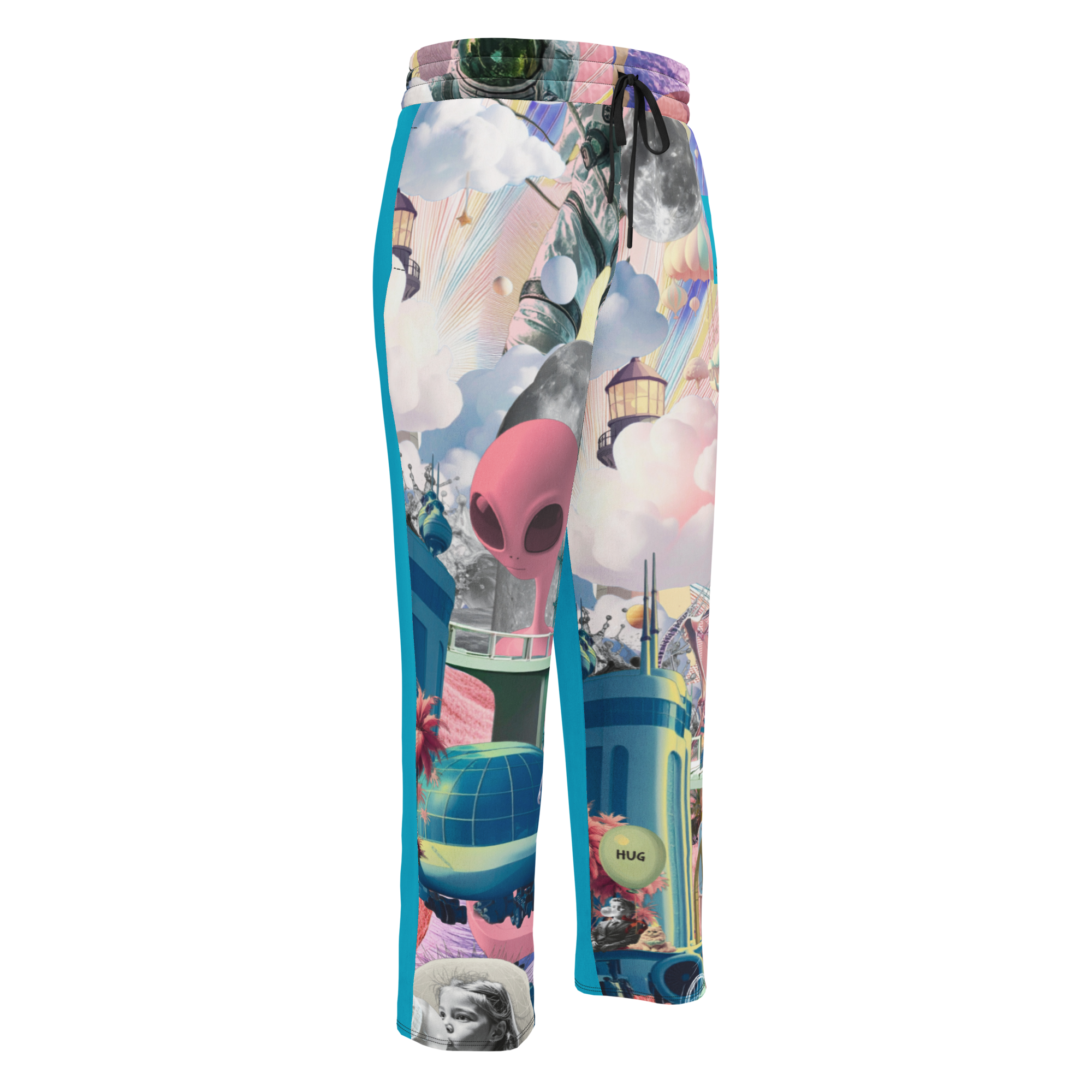 Wide Leg Unisex Jogginghose Alien Invasion Himmelblau | Premium Streetwear Otto Strtwr