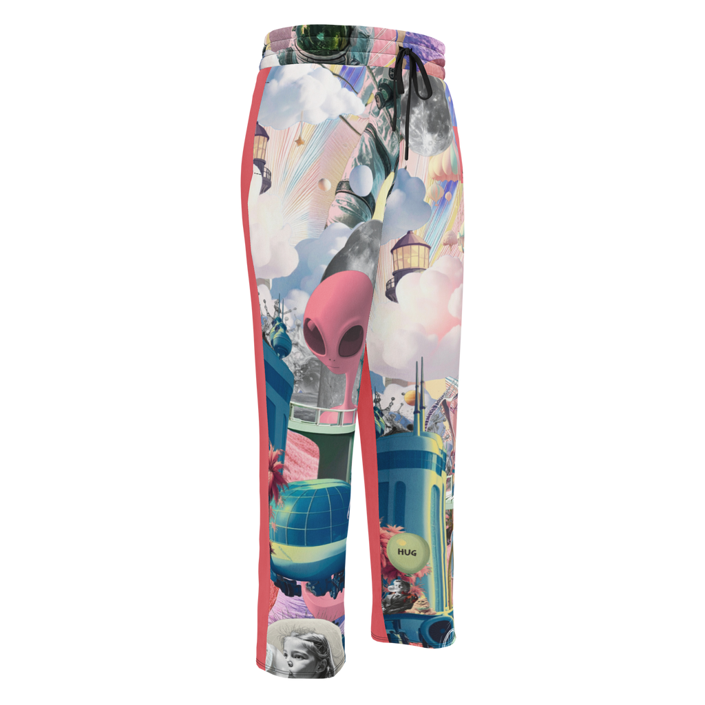 Wide Leg Unisex Jogginghose Alien Invasion Pinkrot | Premium Streetwear Otto Strtwr