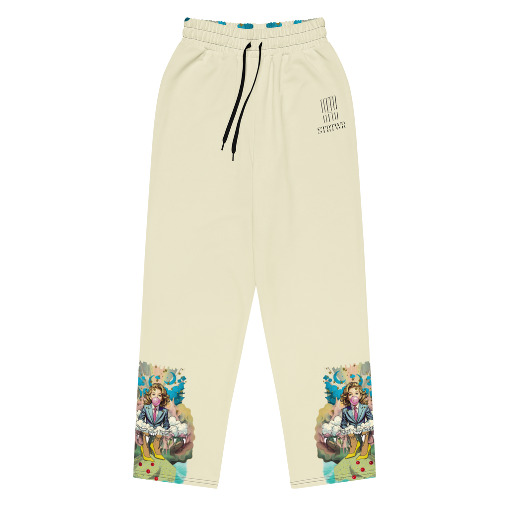 Wide Leg Unisex Jogginghose Bubble Gum Business Creme | Premium Streetwear Otto Strtwr