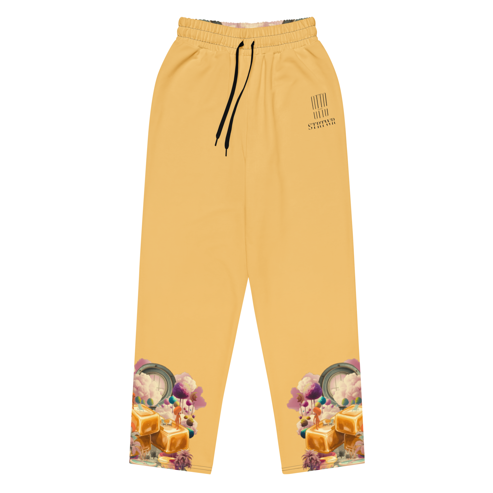 Wide Leg Unisex Jogginghose Caramel Alien Apricot | Premium Streetwear Otto Strtwr
