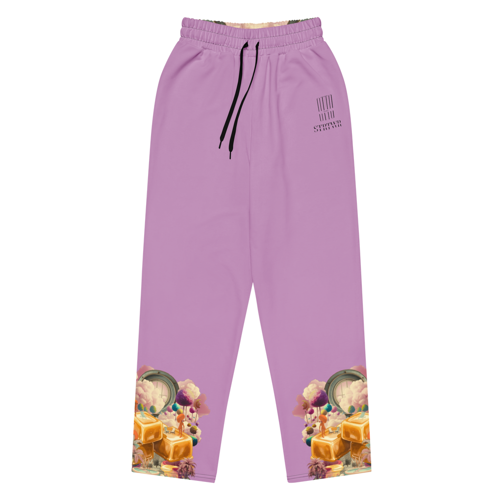 Wide Leg Unisex Jogginghose Caramel Alien Flieder | Premium Streetwear Otto Strtwr