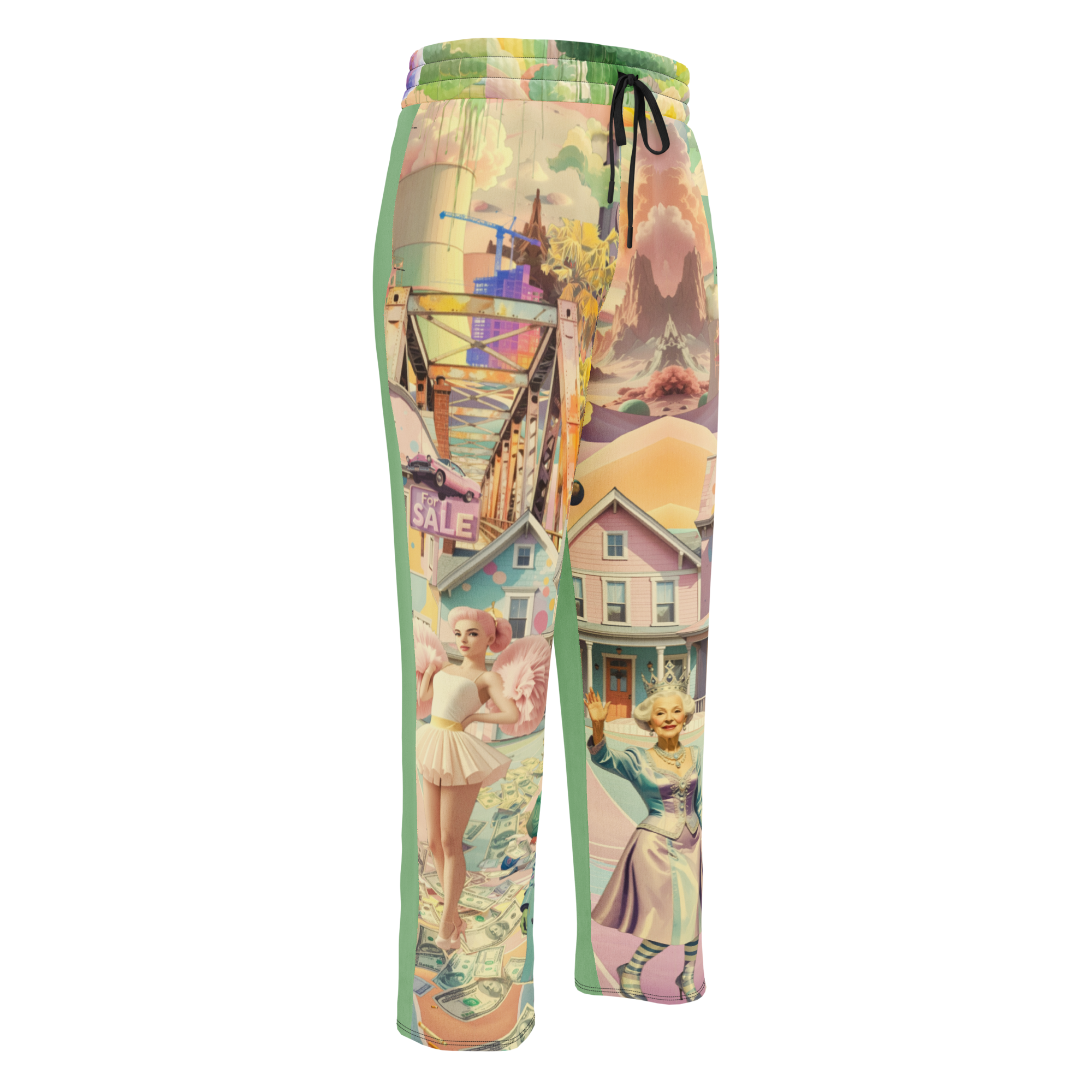 Wide Leg Unisex Jogginghose Cheerleader City Lindgrün | Premium Streetwear Otto Strtwr