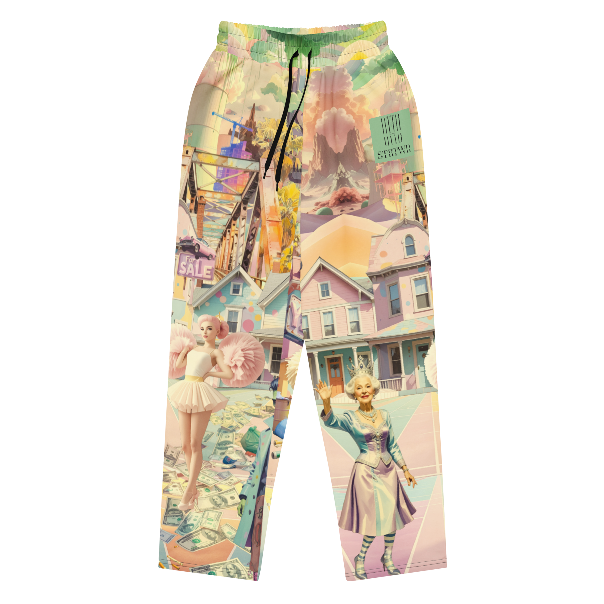 Wide Leg Unisex Jogginghose Cheerleader City Lindgrün | Premium Streetwear Otto Strtwr
