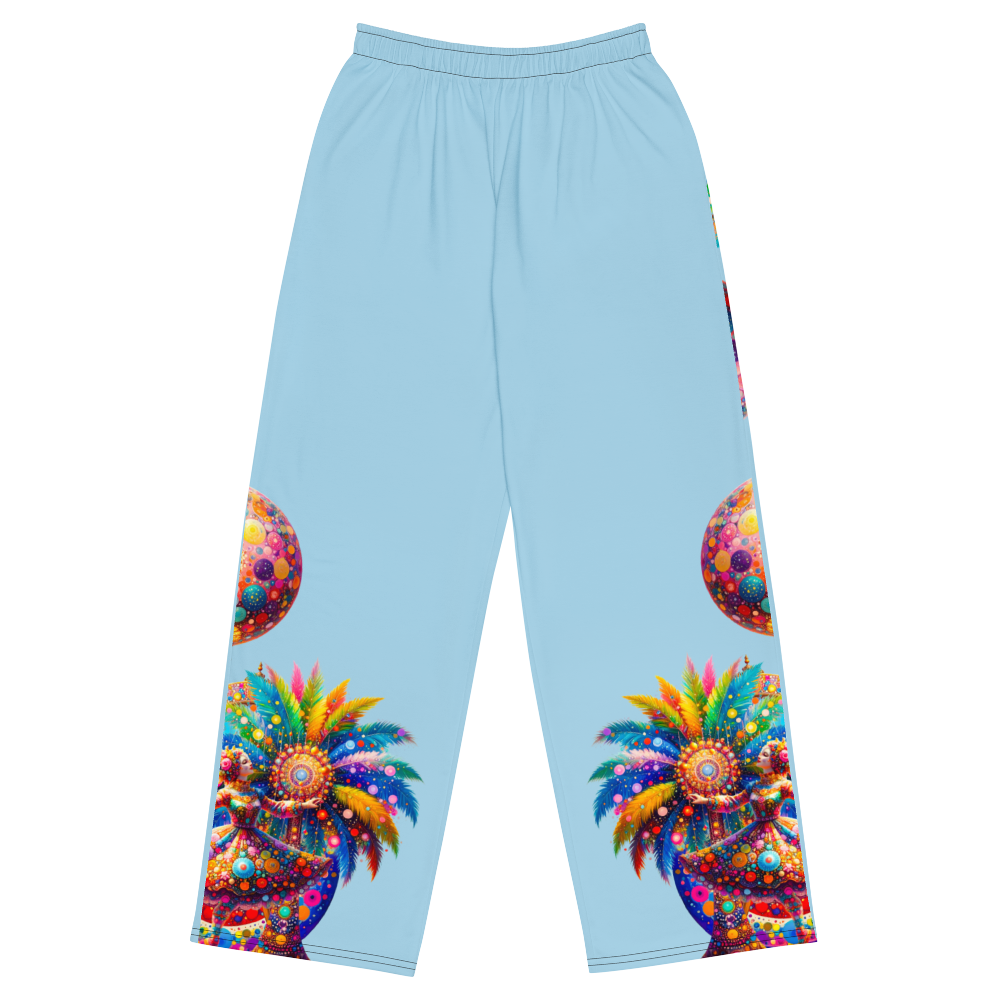 Wide Leg Unisex Jogginghose Dancing Puppet Hellblau | Otto Strtwr