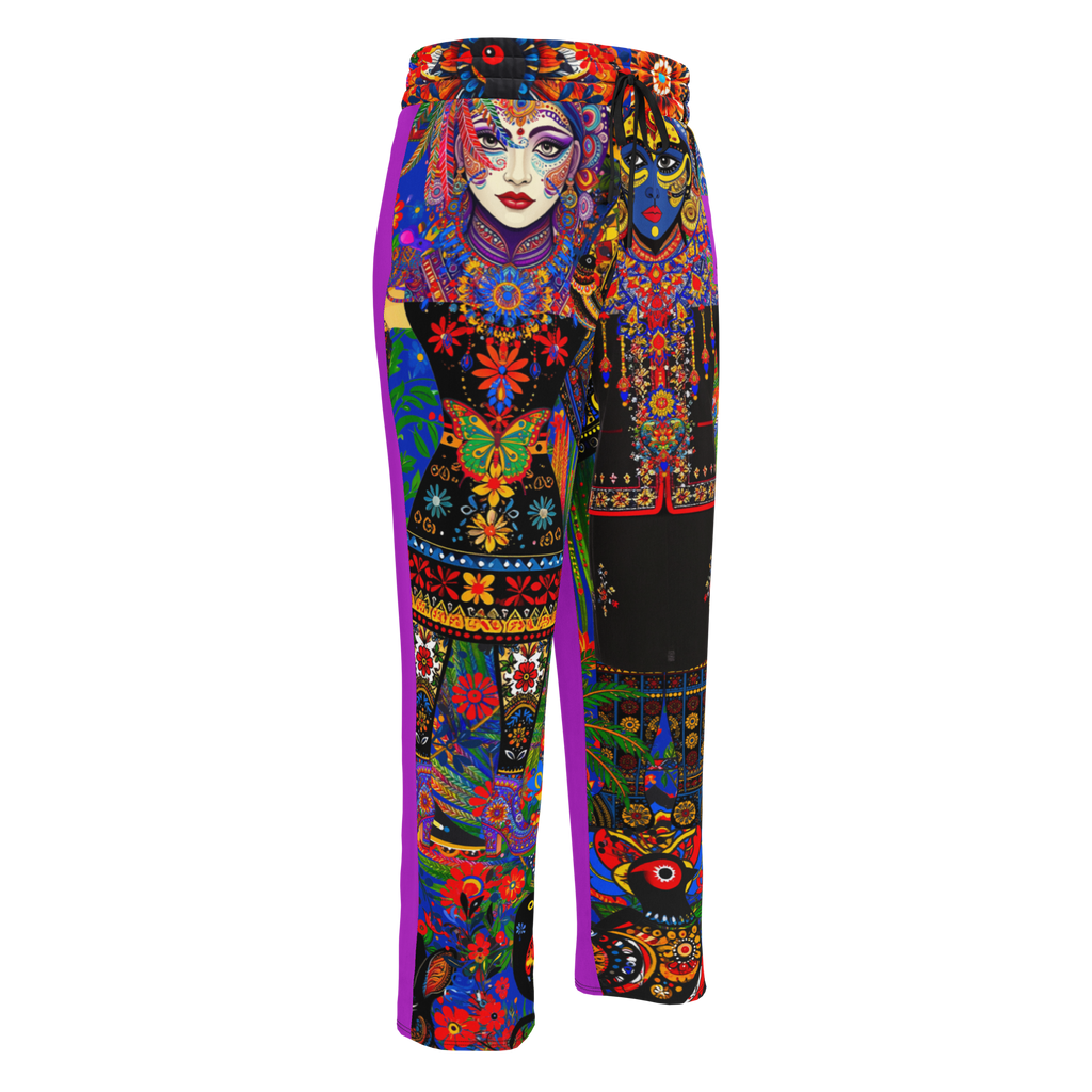 Wide Leg Unisex Jogginghose Folklore Dancer Helles Violett | Premium Streetwear Otto Strtwr