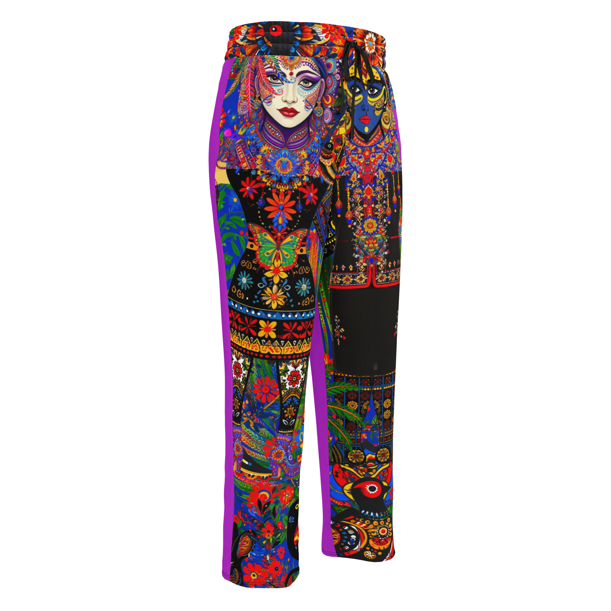 Wide Leg Unisex Jogginghose Folklore Dancer Helles Violett | Premium Streetwear Otto Strtwr