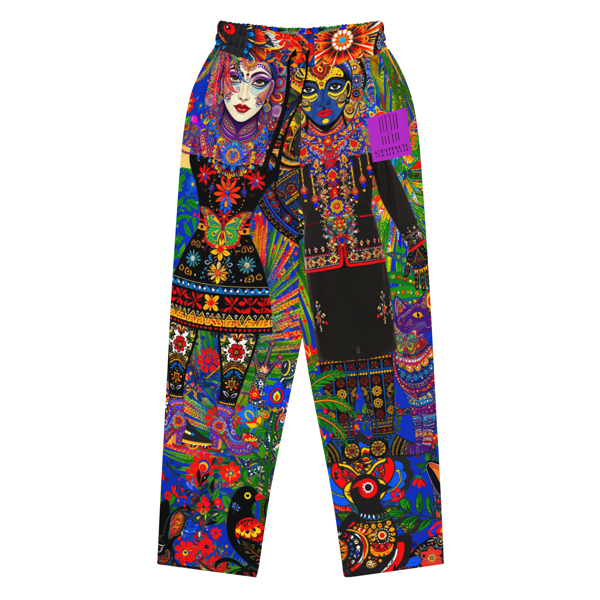 Wide Leg Unisex Jogginghose Folklore Dancer Helles Violett | Premium Streetwear Otto Strtwr