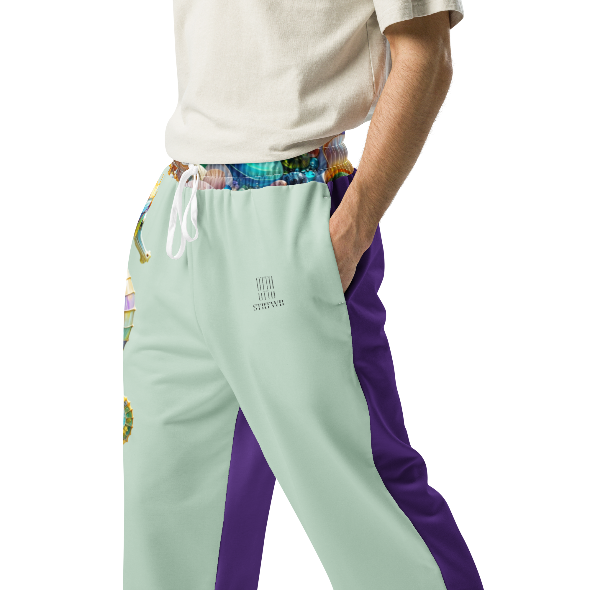 Wide Leg Unisex Jogginghose Siren Bloom Grün Grün – Otto Strtwr