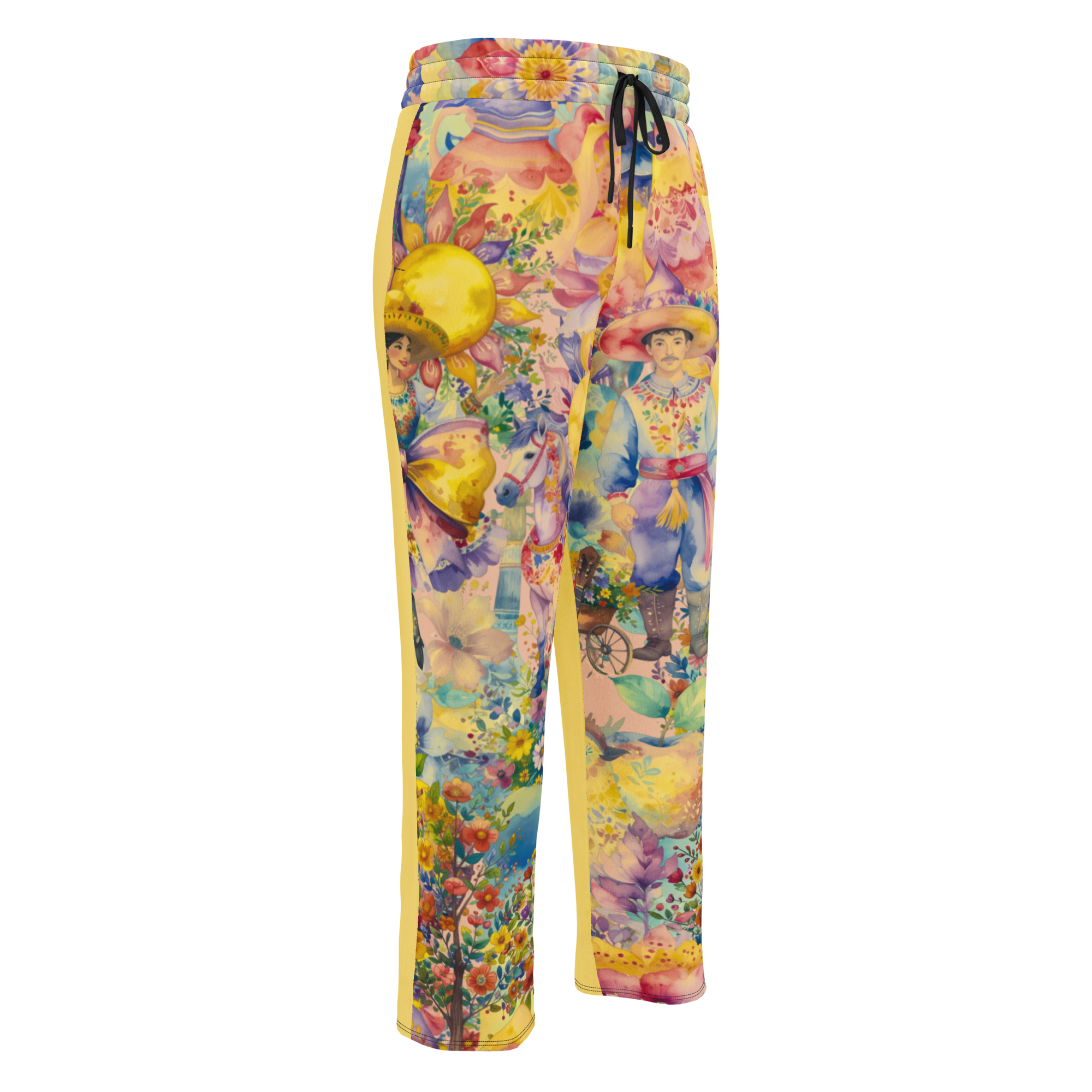 Wide Leg Unisex Jogginghose The Mexican Guy Zitronengelb | Premium Streetwear Otto Strtwr