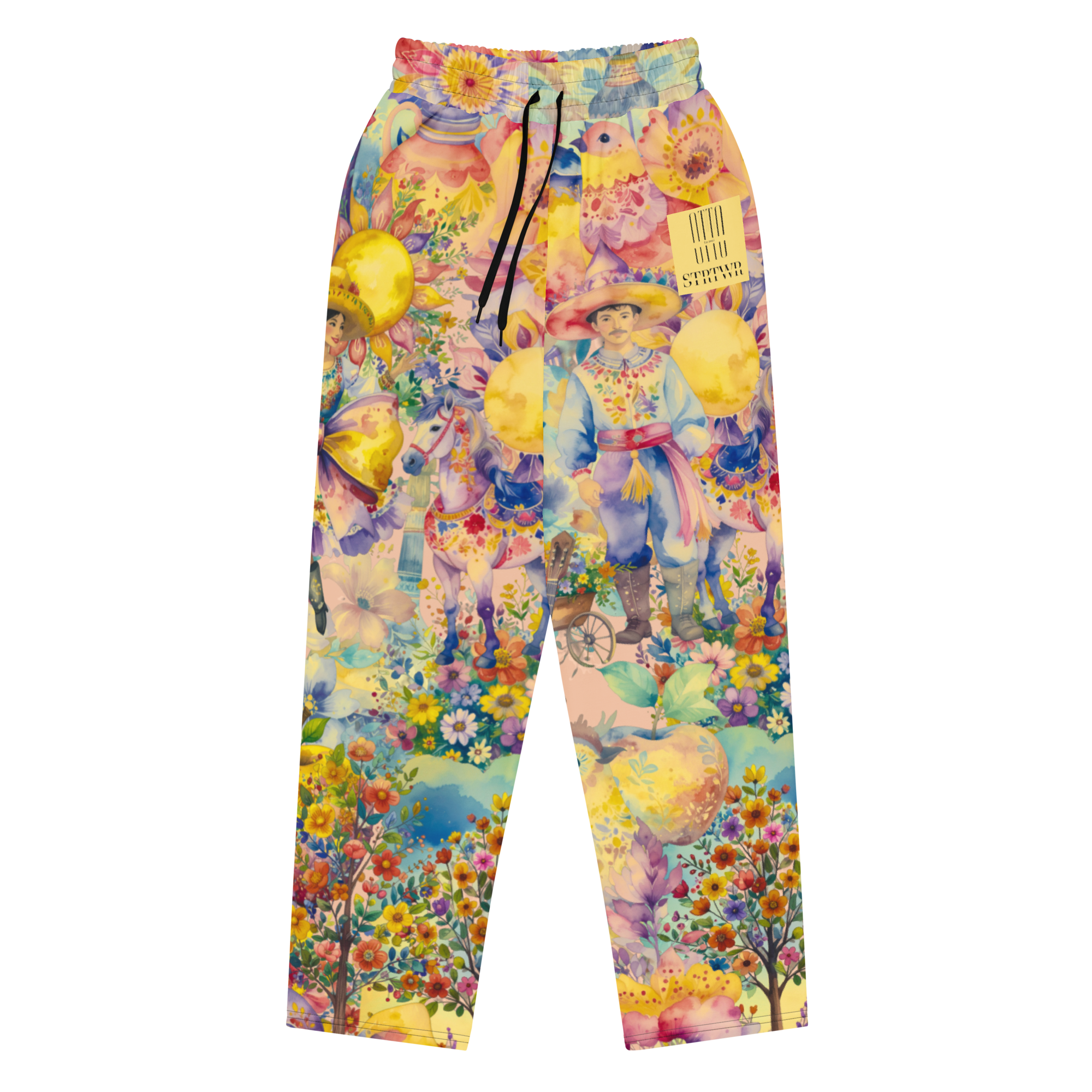 Wide Leg Unisex Jogginghose The Mexican Guy Zitronengelb | Premium Streetwear Otto Strtwr