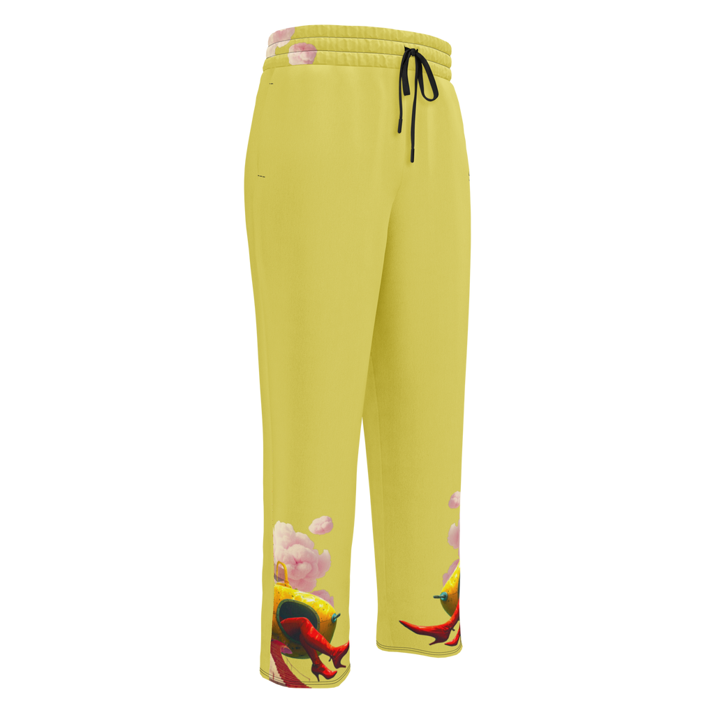 Wide Leg Unisex Jogginghose Yellow Submarine Lemon | Premium Streetwear Otto Strtwr