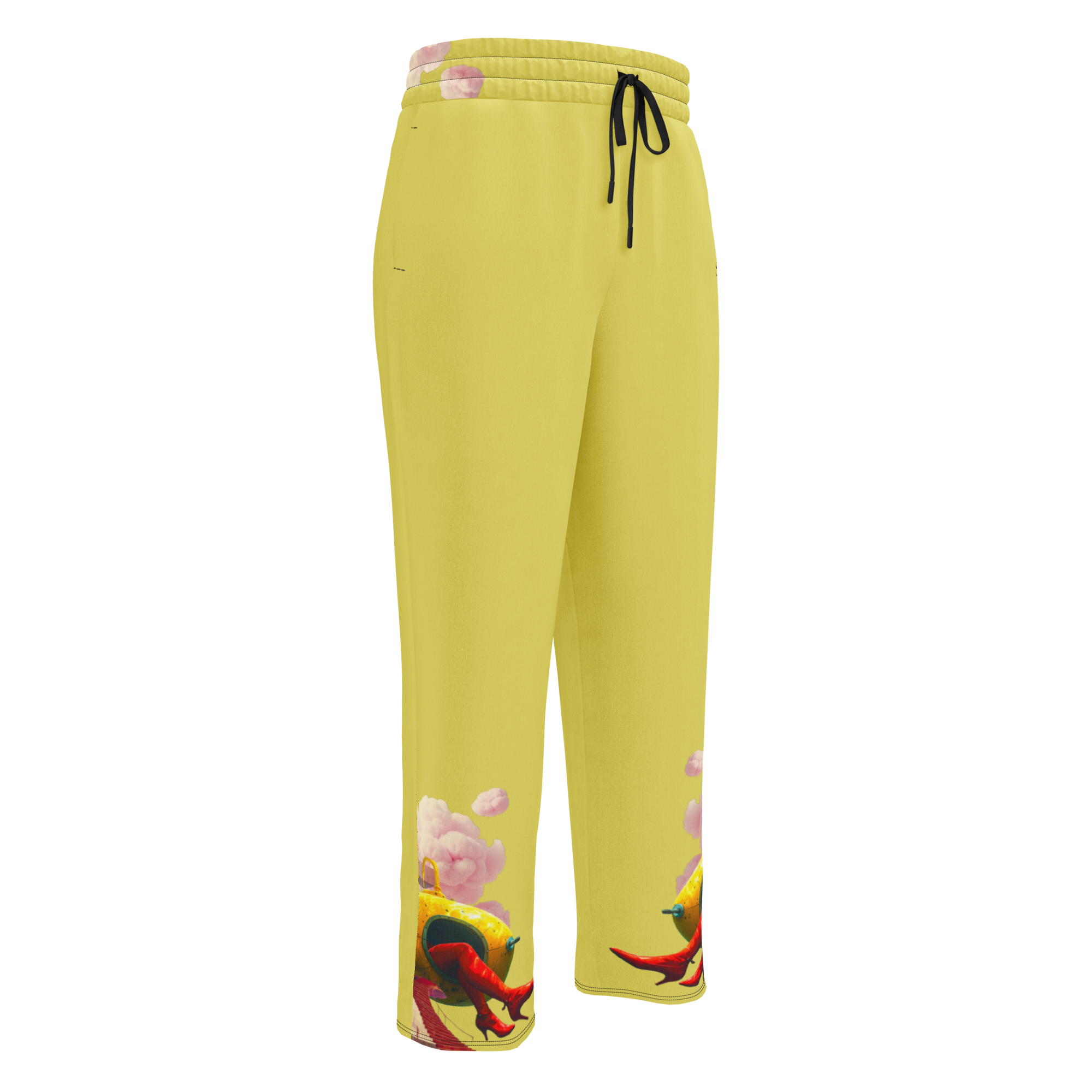 Wide Leg Unisex Jogginghose Yellow Submarine Lemon | Premium Streetwear Otto Strtwr