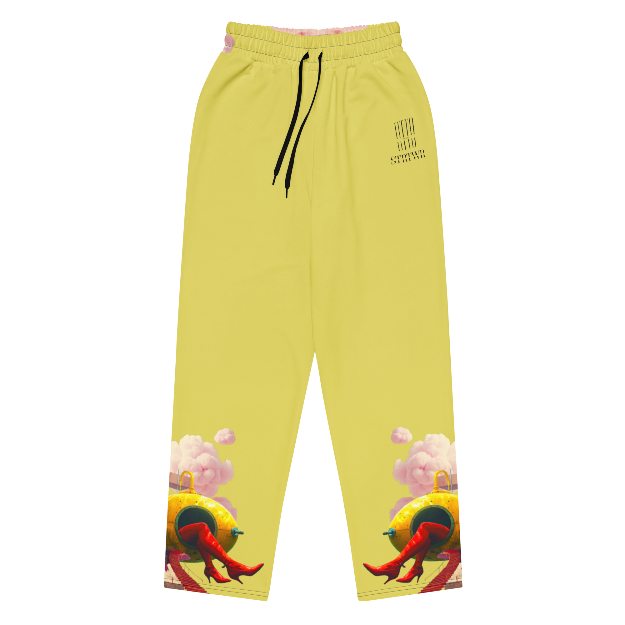 Wide Leg Unisex Jogginghose Yellow Submarine Lemon | Premium Streetwear Otto Strtwr