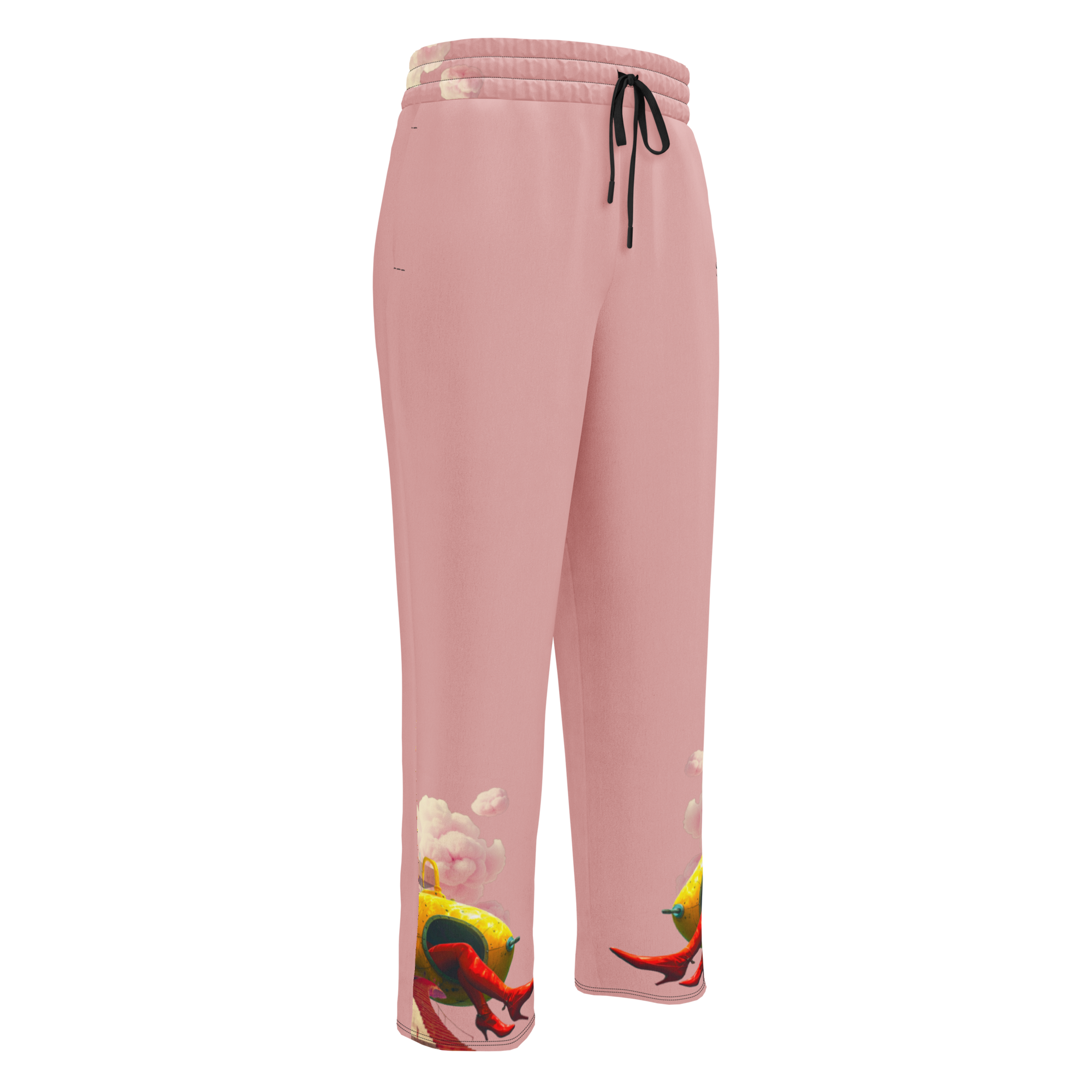 Wide Leg Unisex Jogginghose Yellow Submarine Rosa | Premium Streetwear Otto Strtwr